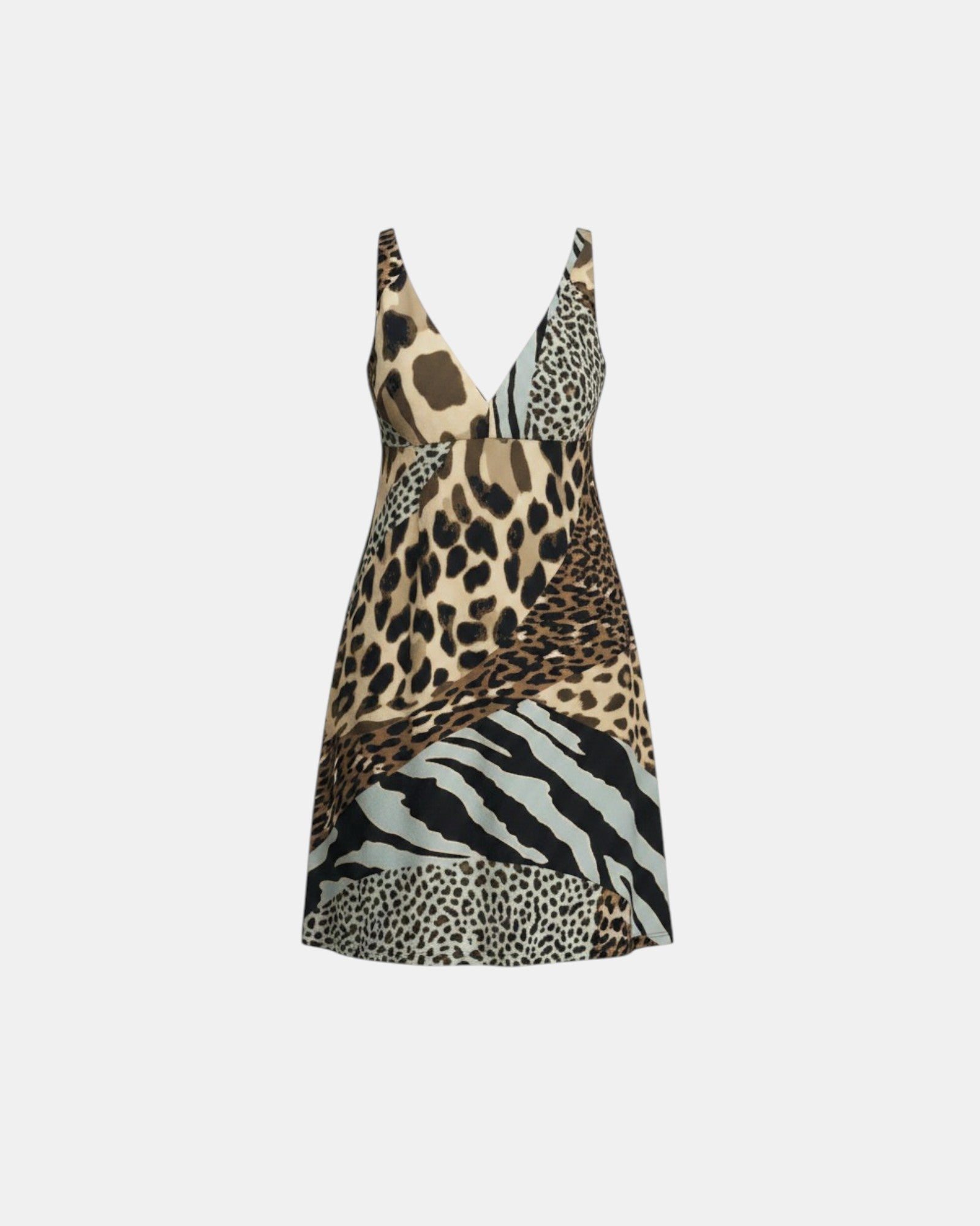 Manila Grace abito corto smanicato animalier art. S3/J/A199PS