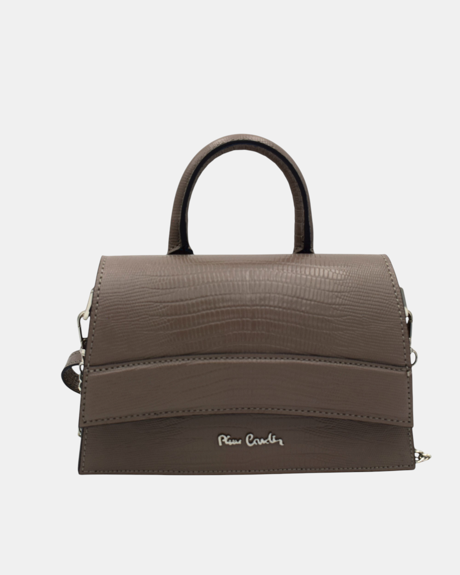 Pierre Cardin Borsa a Tracolla Donna in Vera Pelle Effetto Lucertola Modello 1848 con Patta