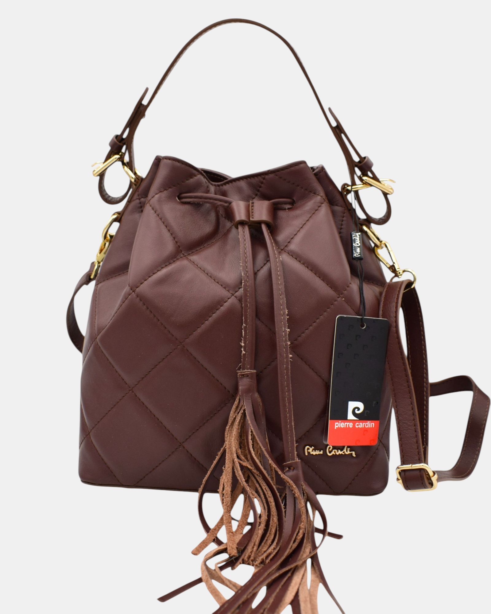Pierre Cardin Borsa Secchiello Donna in Vera Pelle Trapuntata mod. 1900