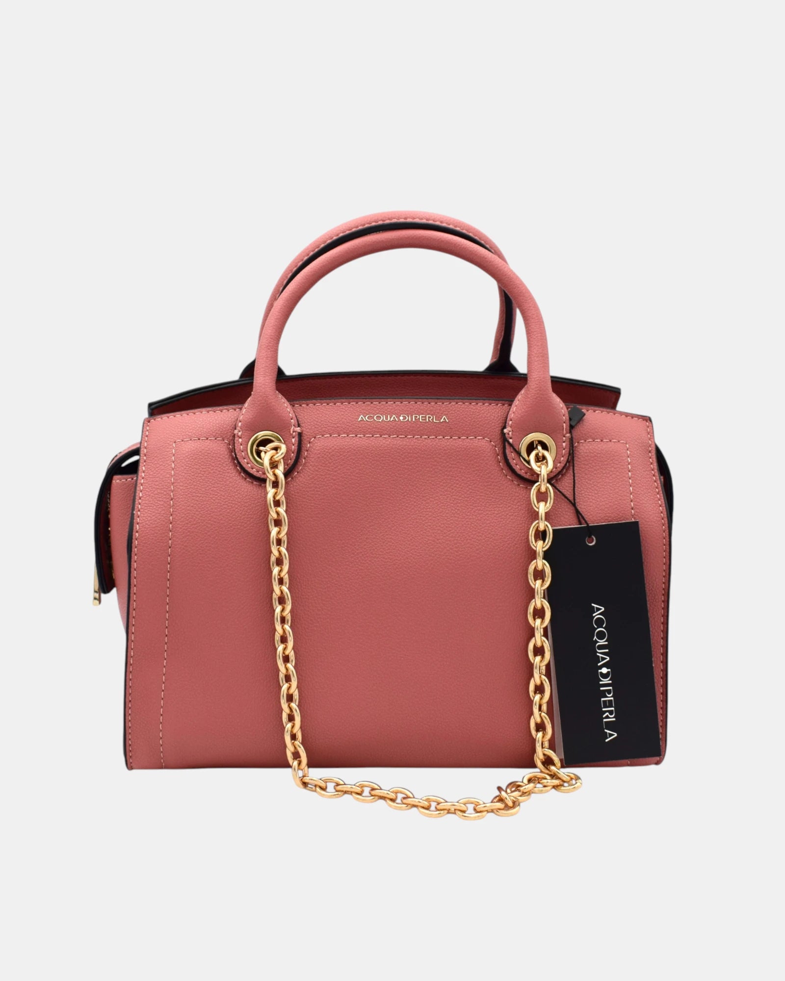 Acqua di Perla Borsa Bauletto Donna APTY 99192 Salmone con Manici e Catenelle