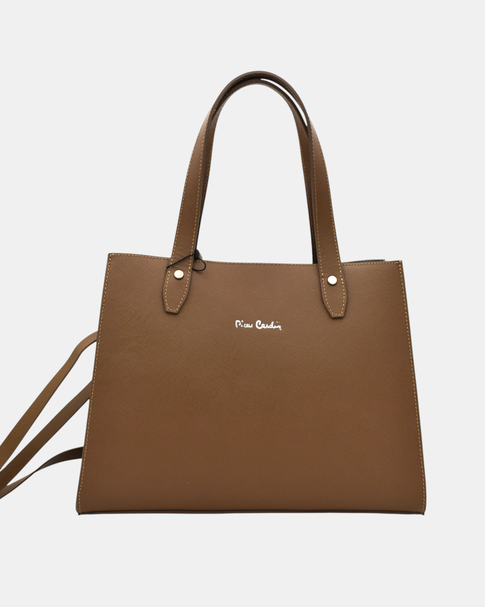 Pierre Cardin Borsa Shopper Donna in Vera Pelle Saffiano Modello 1860 con Tracolla