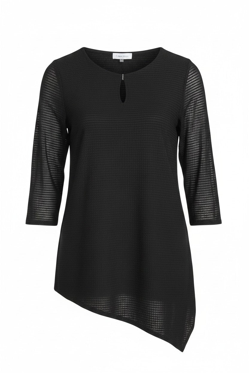 Calvin Klein blusa donna asimmetrica con texture