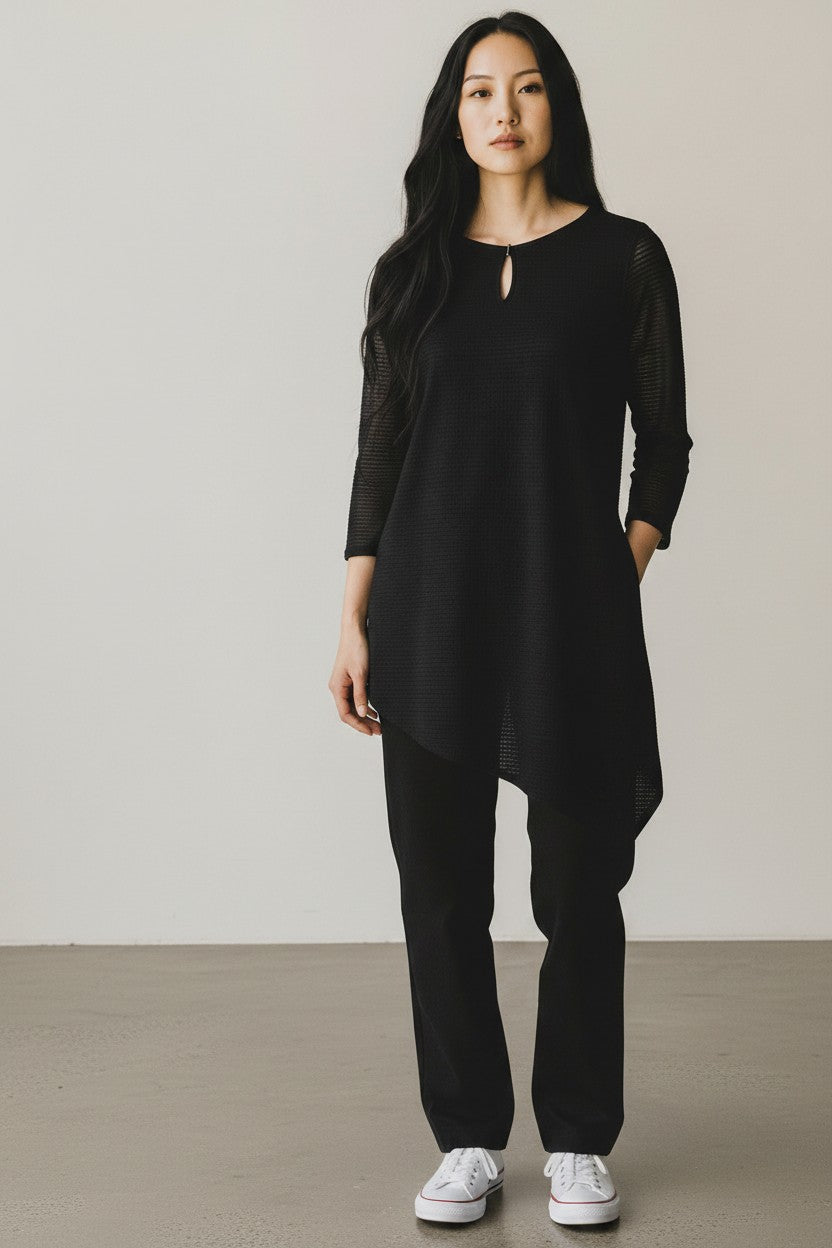Calvin Klein blusa donna asimmetrica con texture