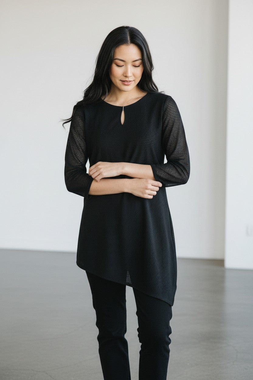Calvin Klein blusa donna asimmetrica con texture