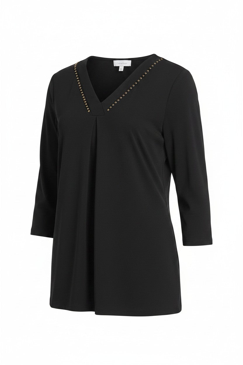 Calvin Klein blusa donna con micro borchie col. nero