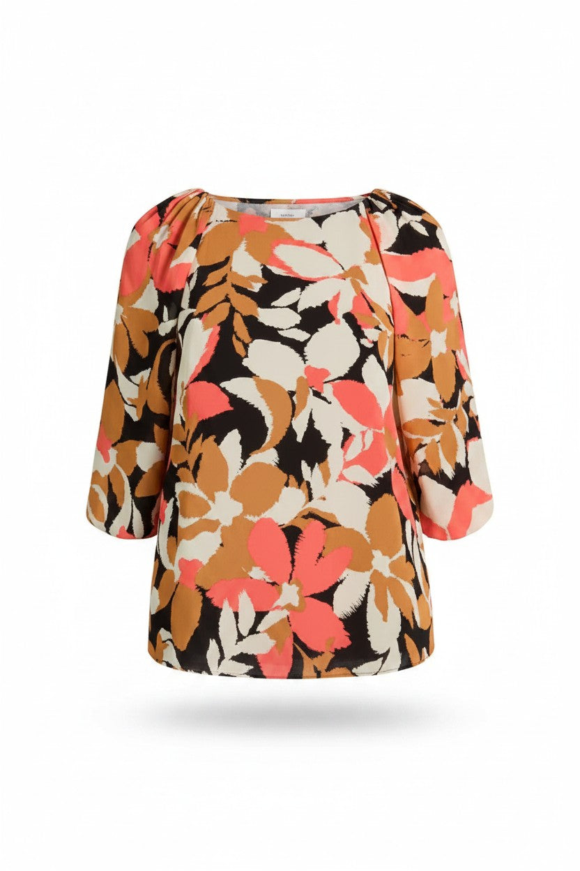 Calvin Klein blusa donna fantasia corallo multicolor