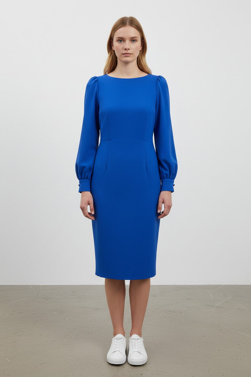 Calvin Klein abito donna a tubino blu royal