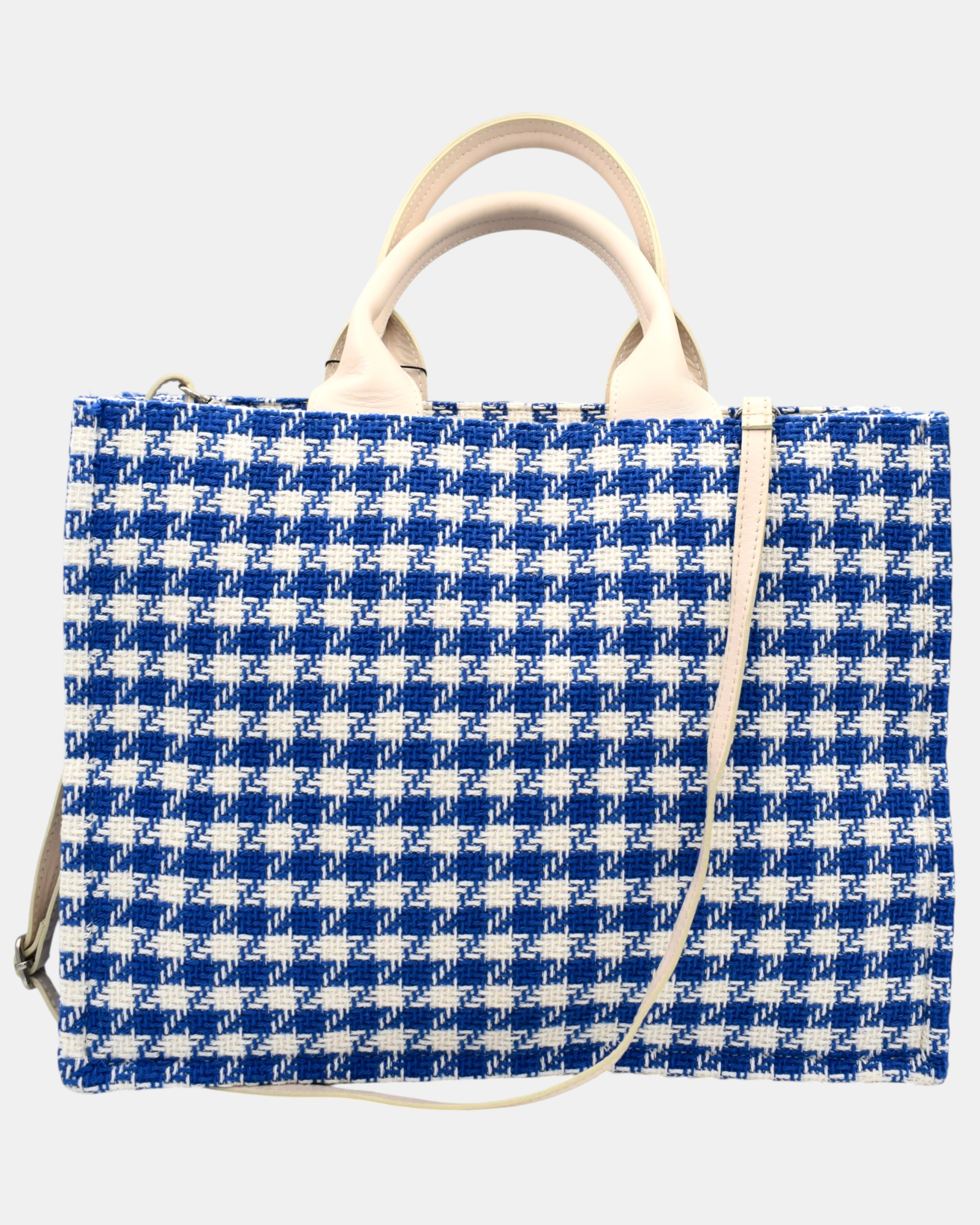 Pierre Cardin borsa shopper grande made in Italy Vera Pelle e Pied de Poule con Tracolla