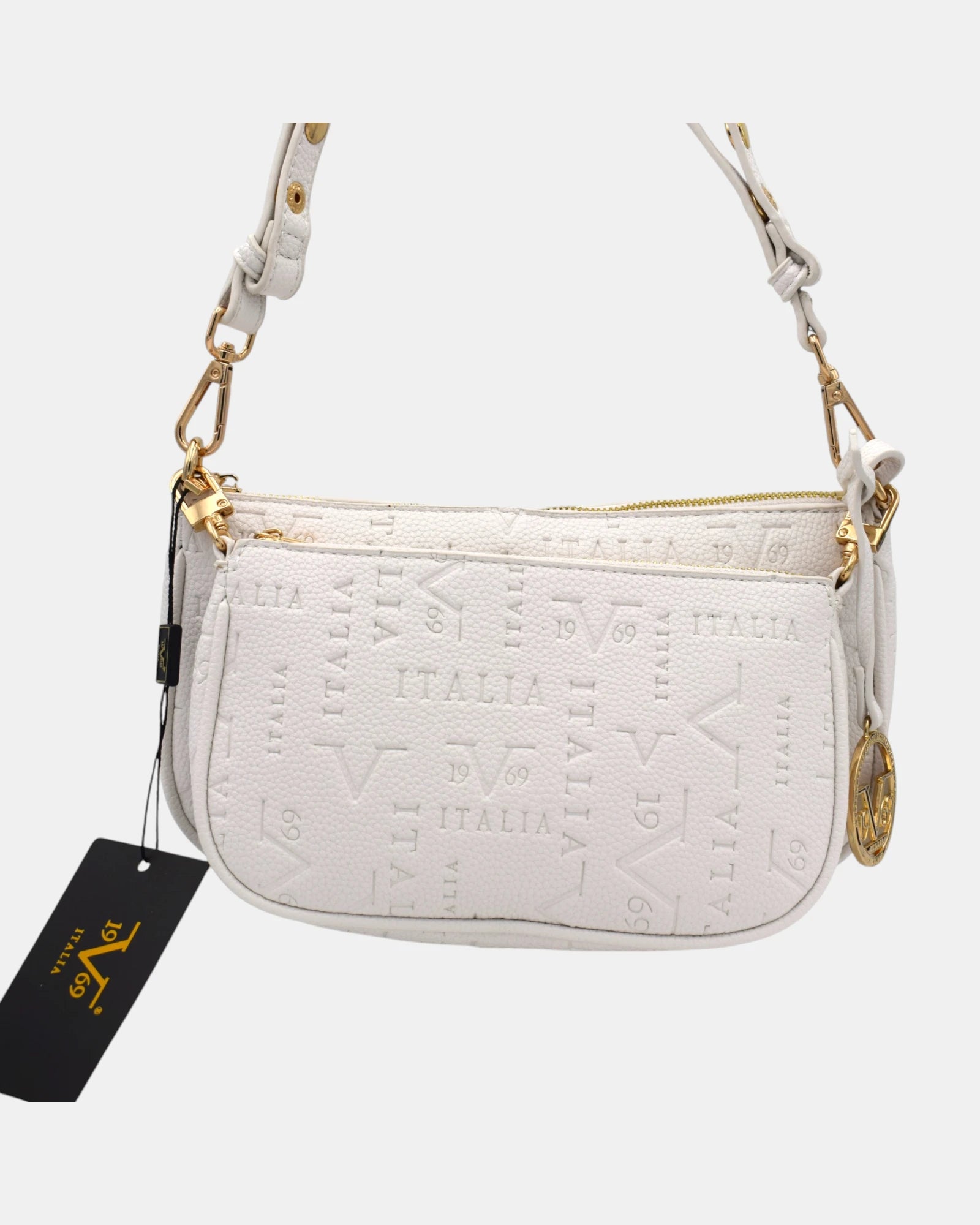 19V69 Italia by Versace  Borsa Donna a  Tracolla Modello Andriana Bianca