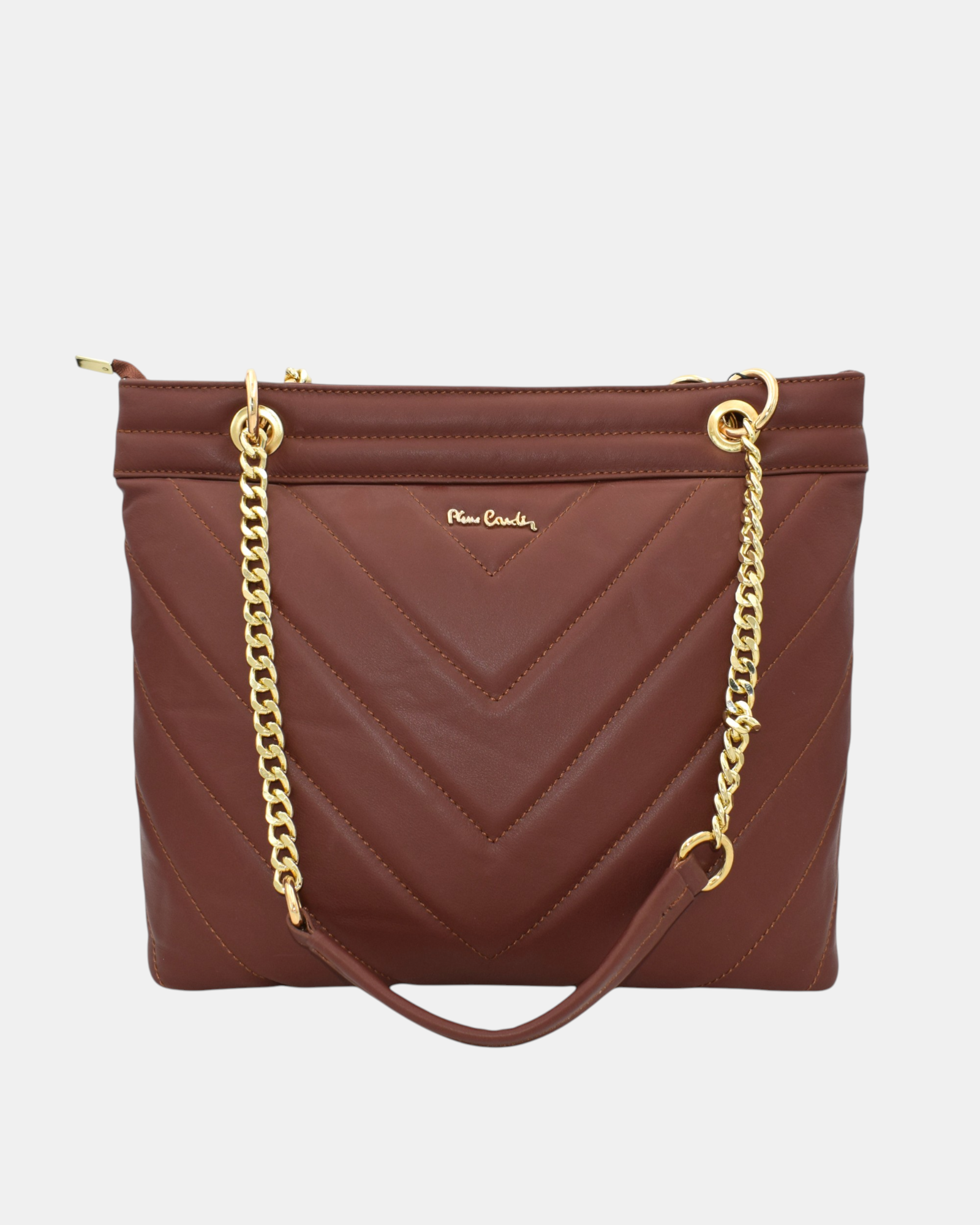 Pierre Cardin Borsa Shopper Donna in Vera Pelle Trapuntata Modello 1867 Sauvage Made in Italy
