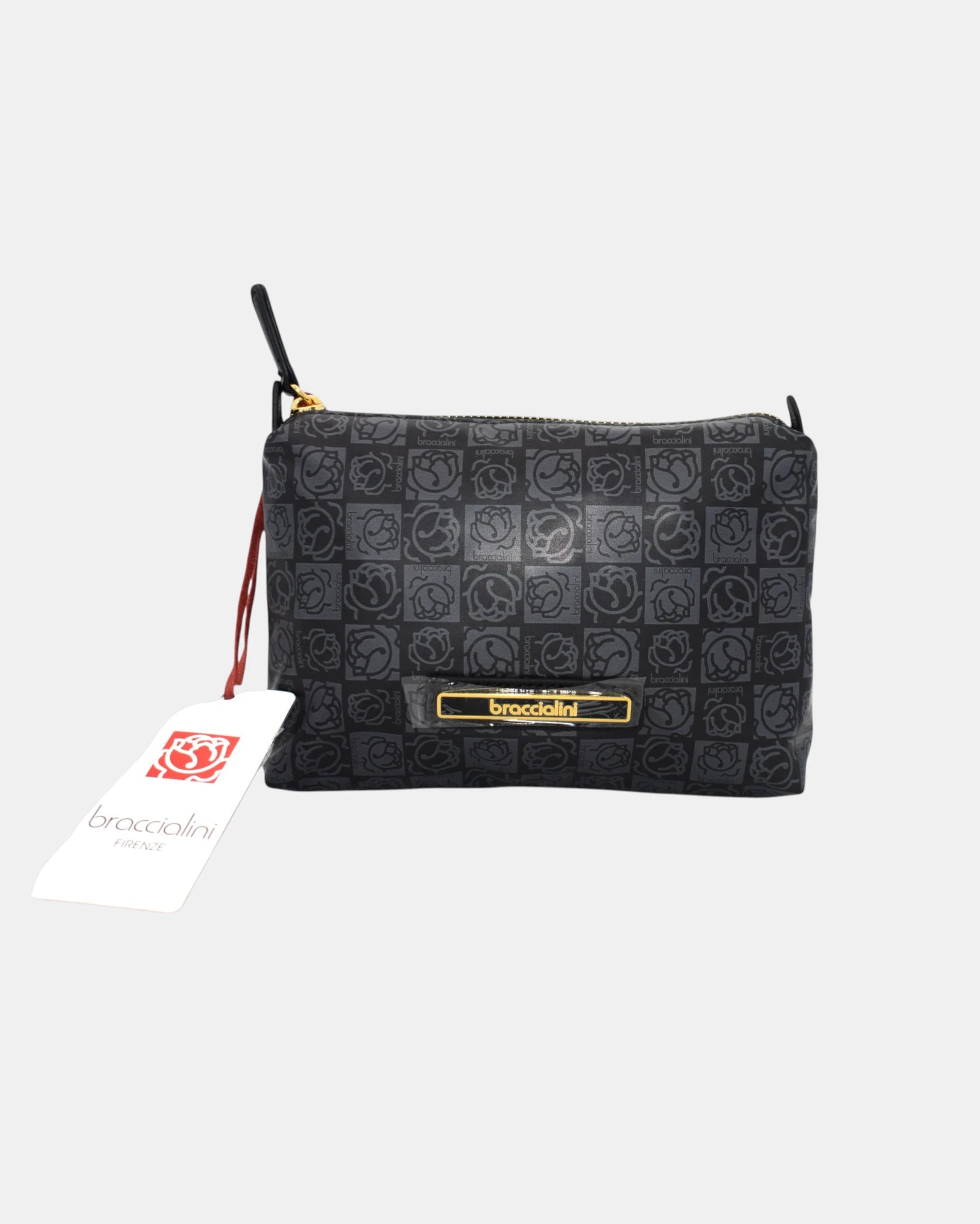 Braccialini pochette unisex mod.ILARY B 13216 – Nylon Nero Monogramma