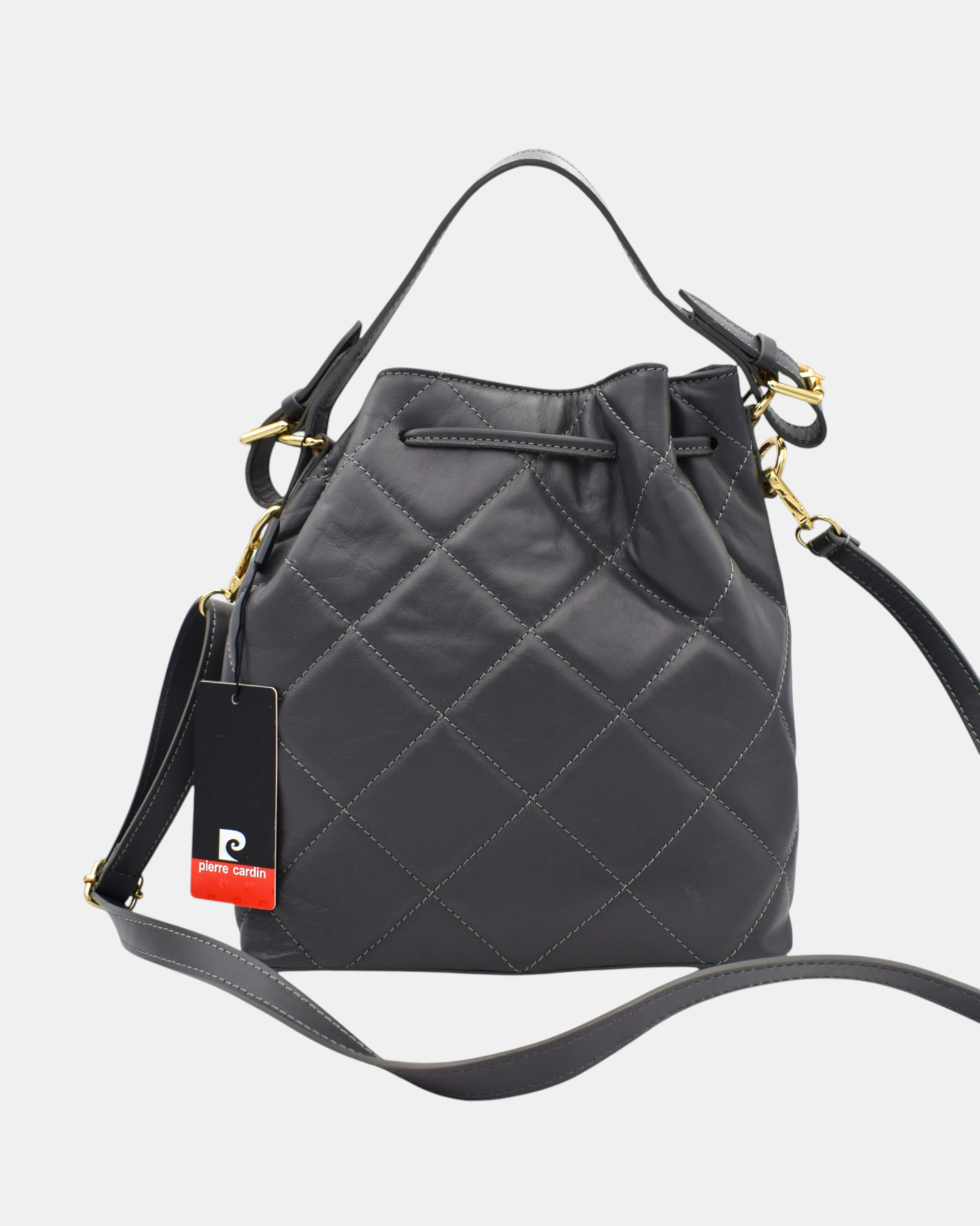 Pierre Cardin Borsa Secchiello Donna in Vera Pelle Trapuntata mod. 1900