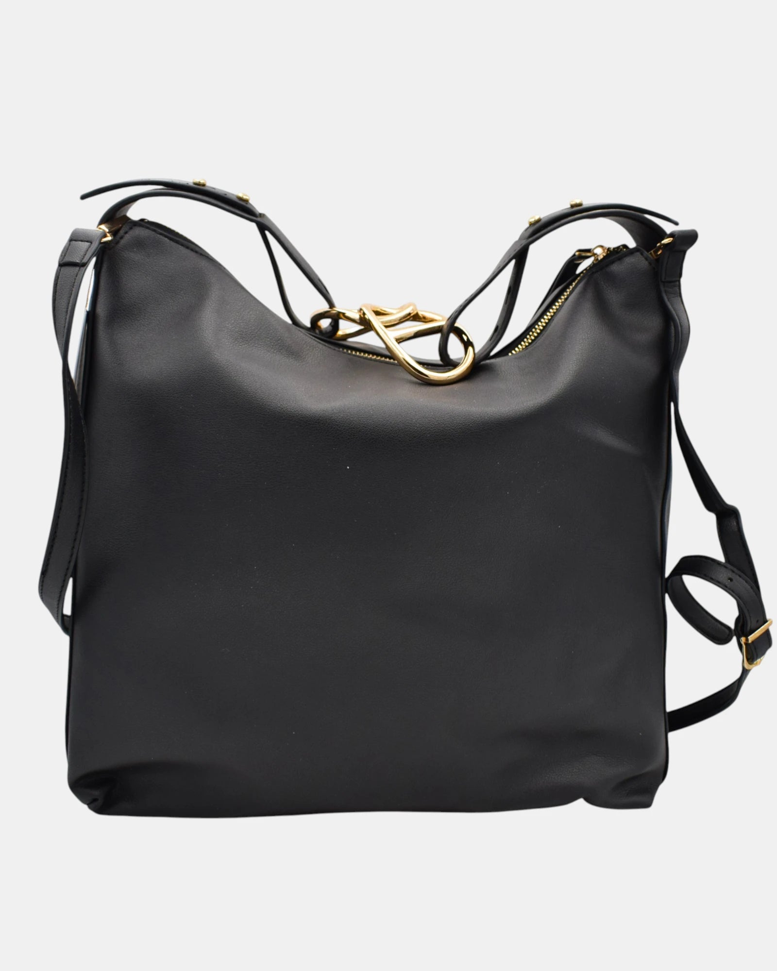 Acqua di Perla Borsa Donna a Spalla APHA 99261 Nera con Dettaglio Oro