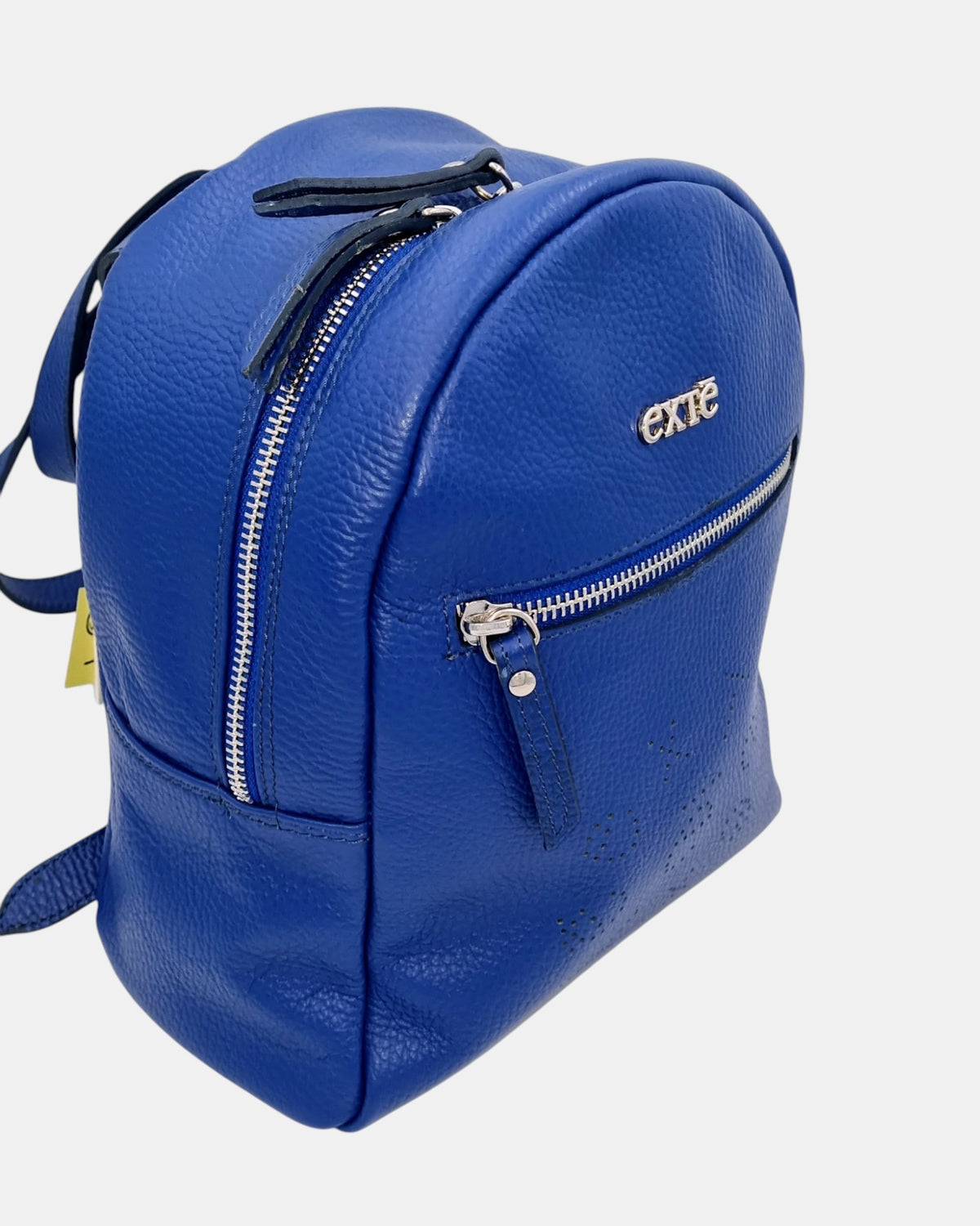 Extè Milano Kate Zaino da Donna in 100% Vera Pelle Traforata Blu Elettrico