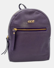 Extè Milano Zaino da Donna Kate in 100% Vera Pelle Viola Martellata