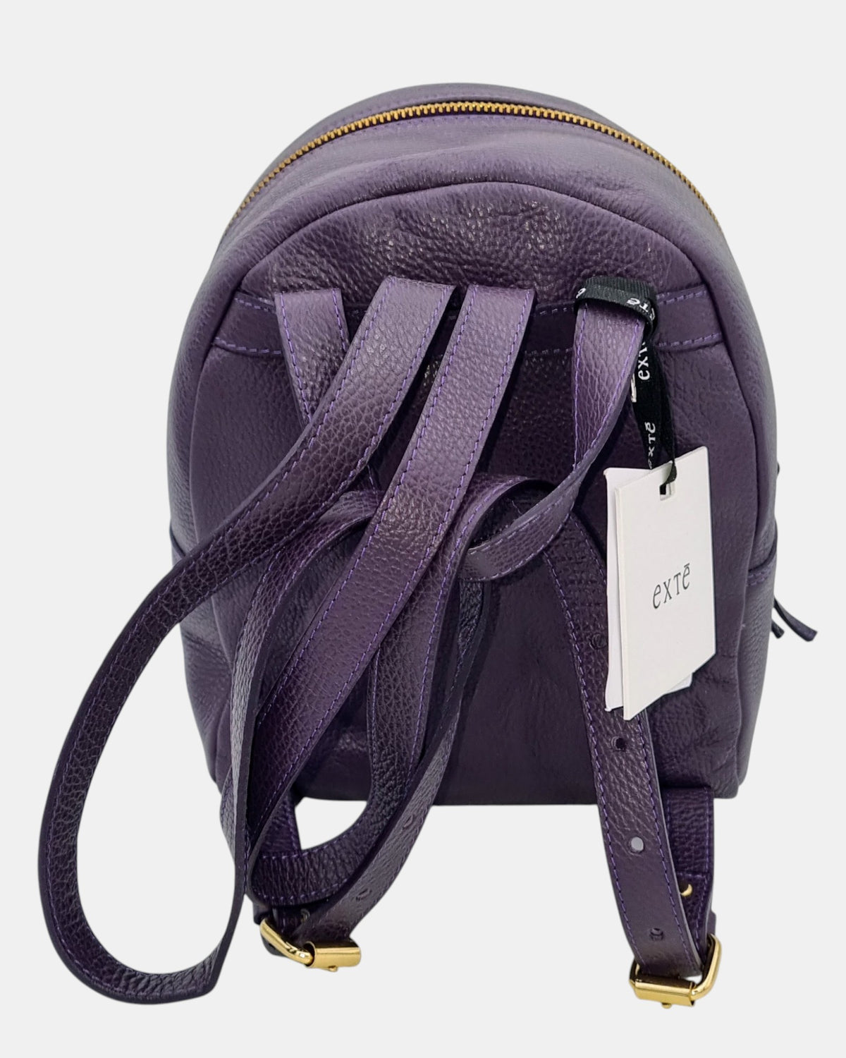 Extè Milano Zaino da Donna Kate in 100% Vera Pelle Viola Martellata