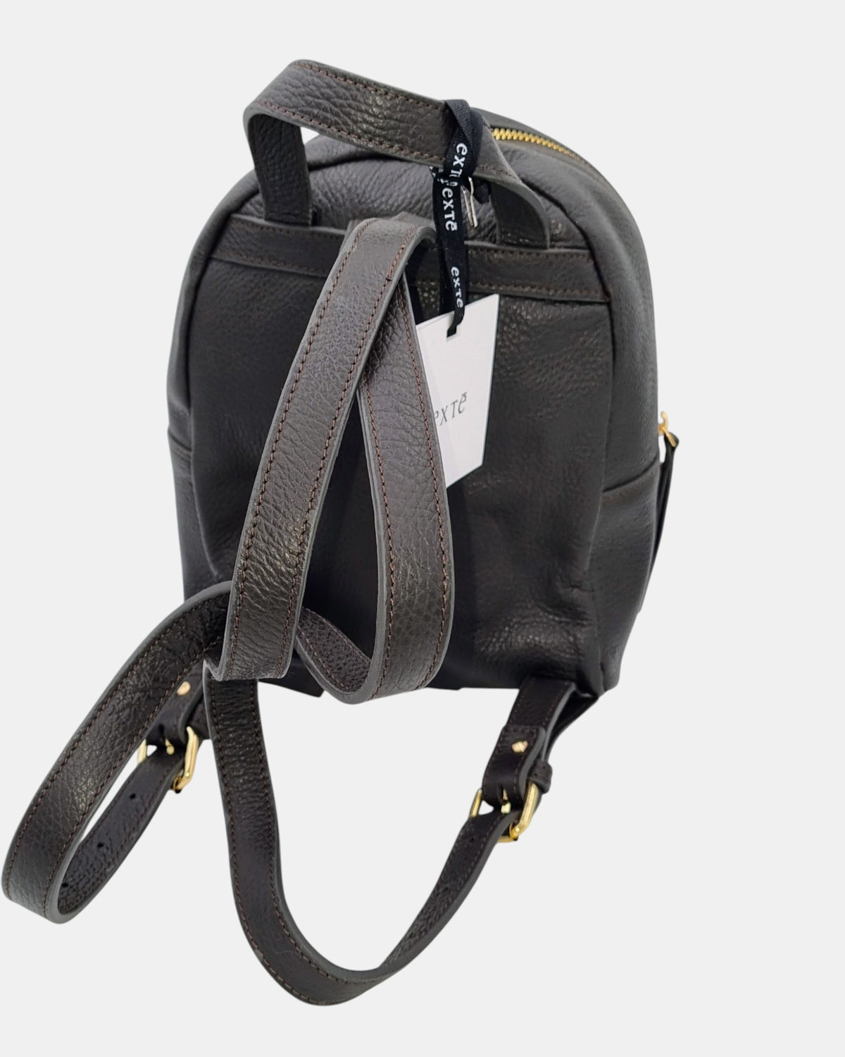 Extè Milano Zaino da Donna Kate in 100% Vera Pelle Viola Martellata