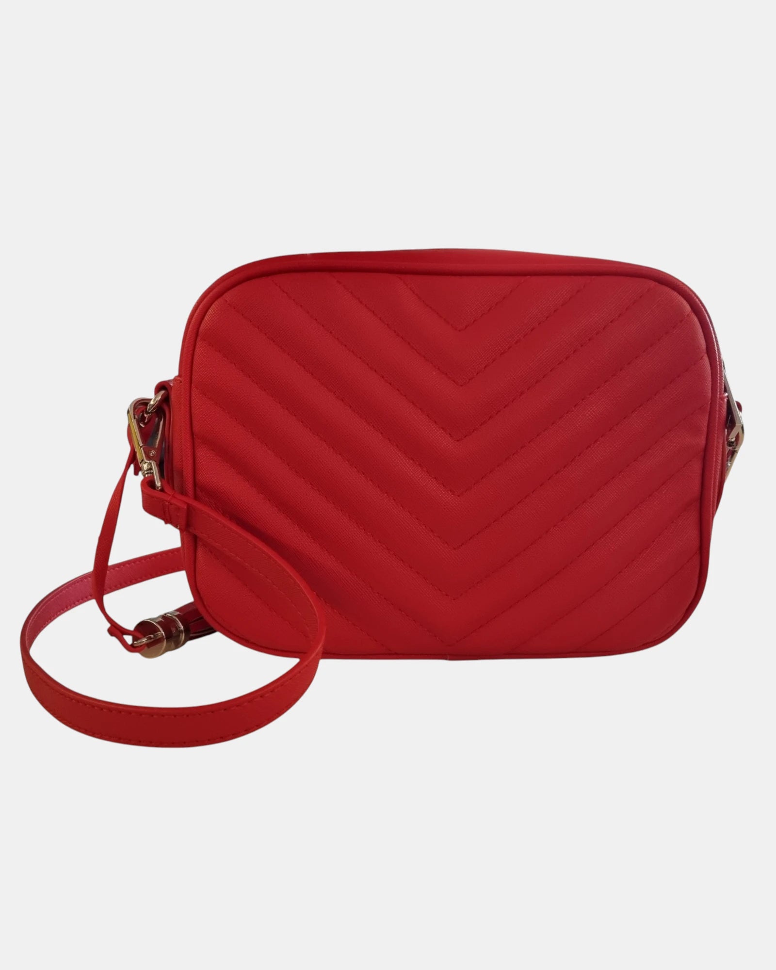 19V69 Italia by Versace Borsa a Tracolla Donna Modello Luna Blanch Rossa Trapuntata