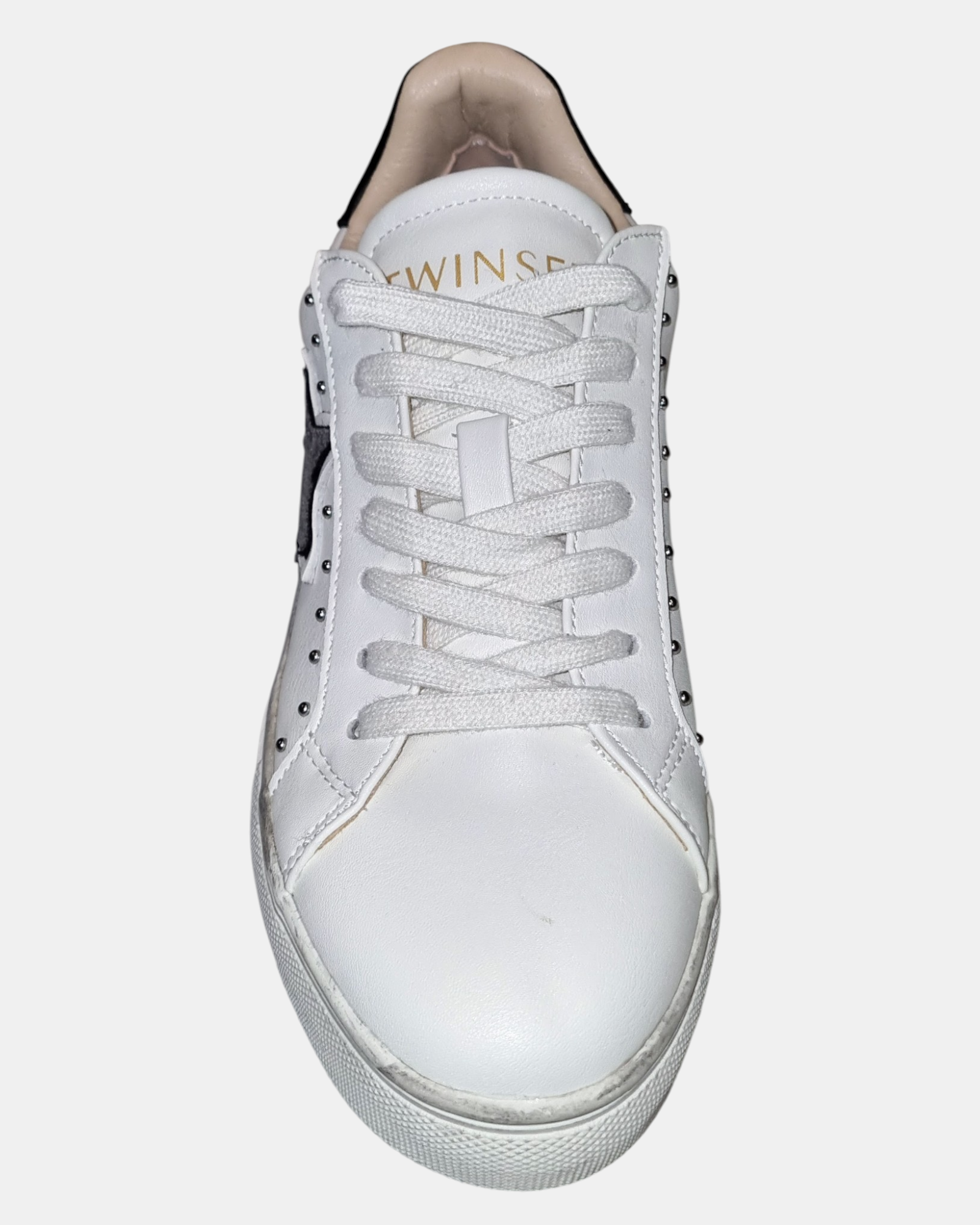 Twinset 222TJT016 Sneakers Donna Bianche – Stile Vintage con Stella Laterale e Borchie