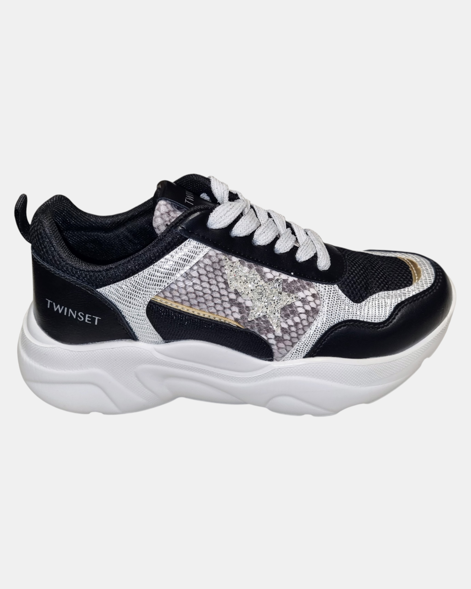 Twinset  Sneakers Donna Running 222TJT01E – Chunky Multimateriale con Logo Oval T