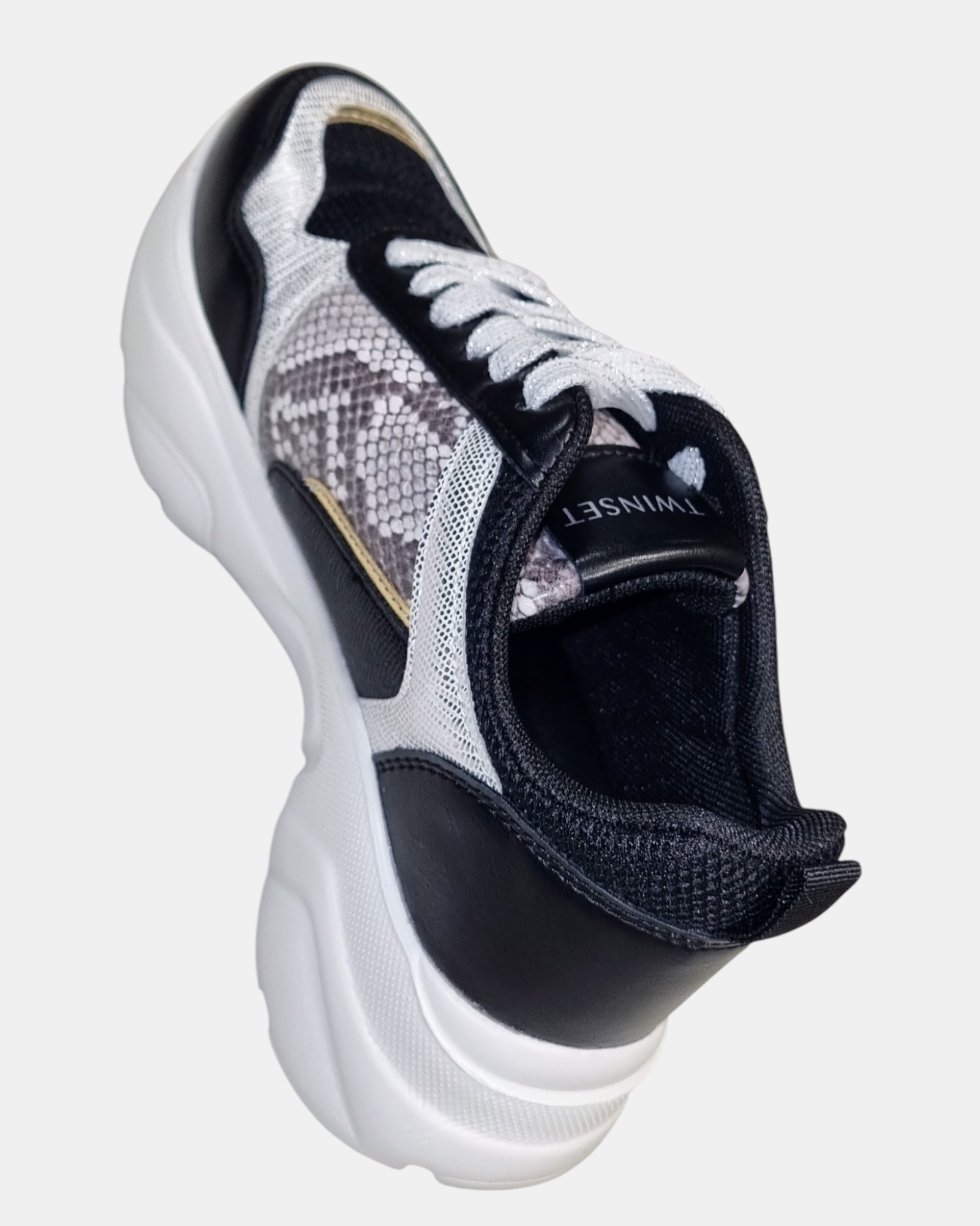 Twinset  Sneakers Donna Running 222TJT01E – Chunky Multimateriale con Logo Oval T
