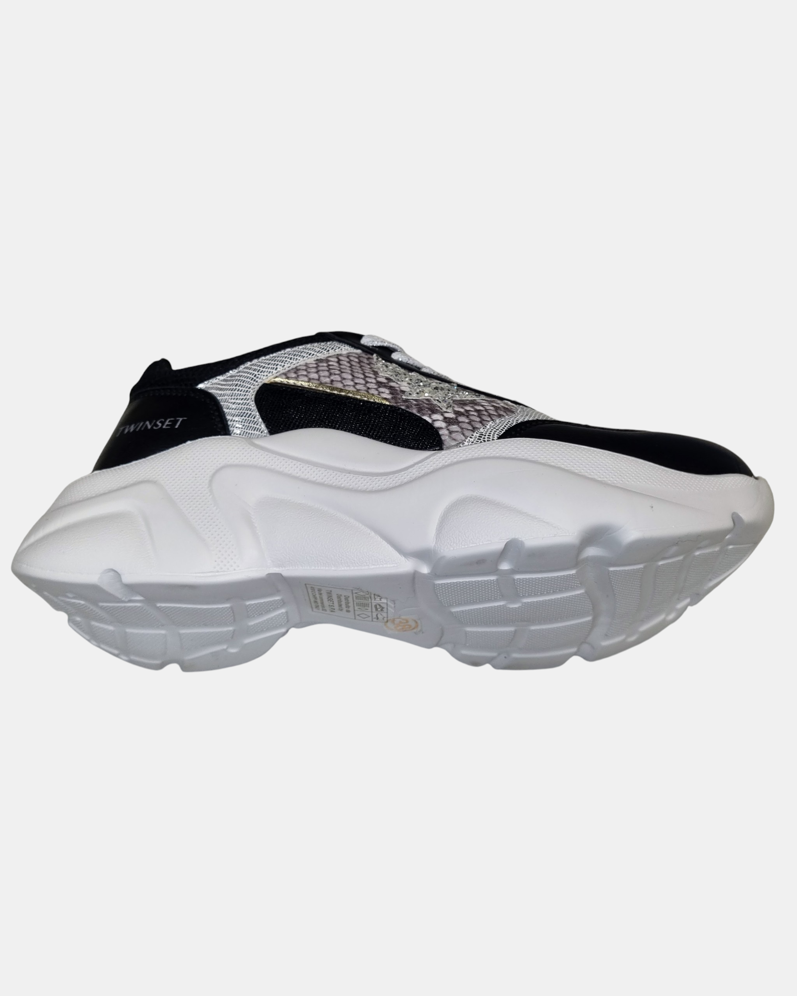 Twinset  Sneakers Donna Running 222TJT01E – Chunky Multimateriale con Logo Oval T