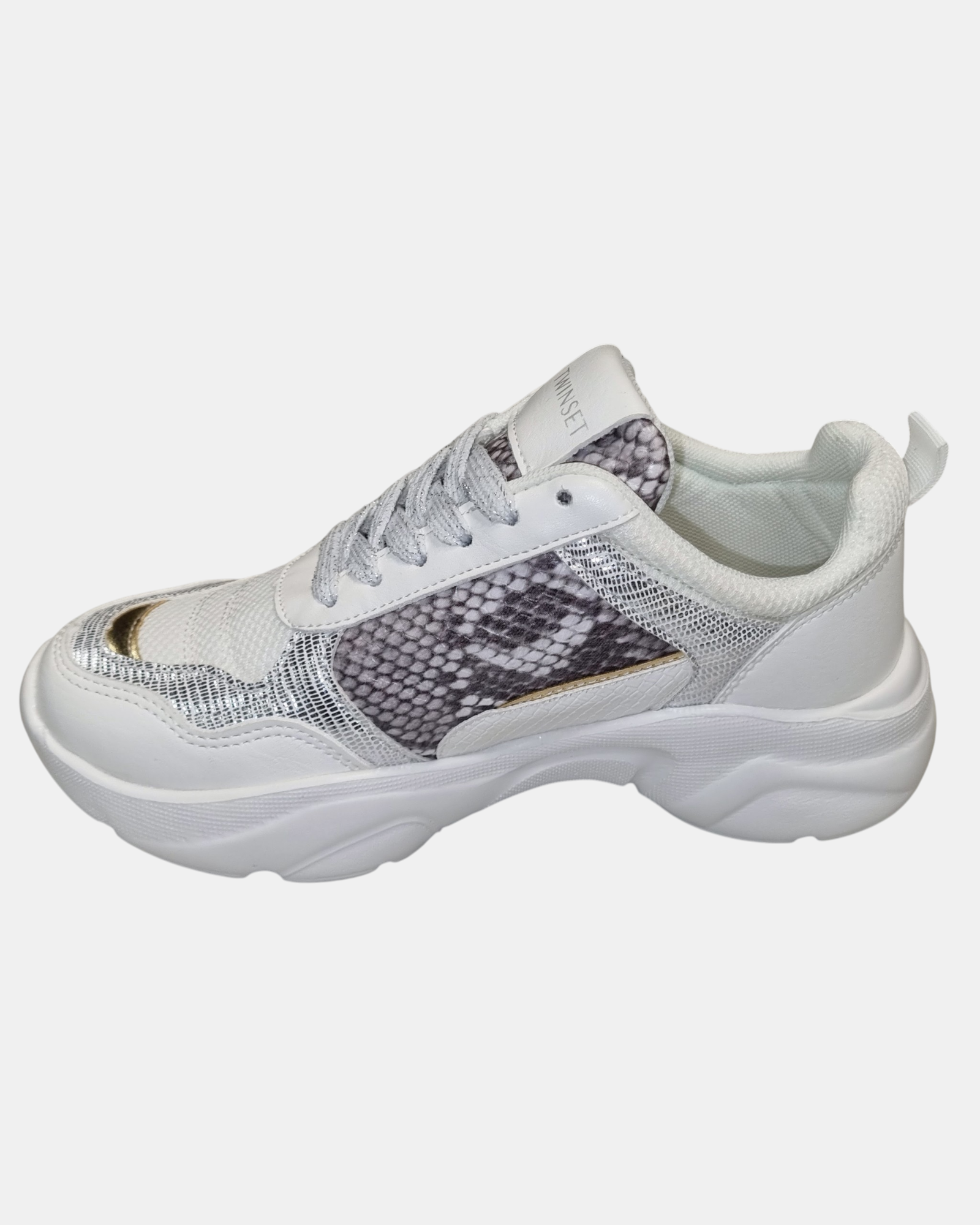 Twinset  Sneakers Donna Running 222TJT01E – Chunky Multimateriale con Logo Oval T