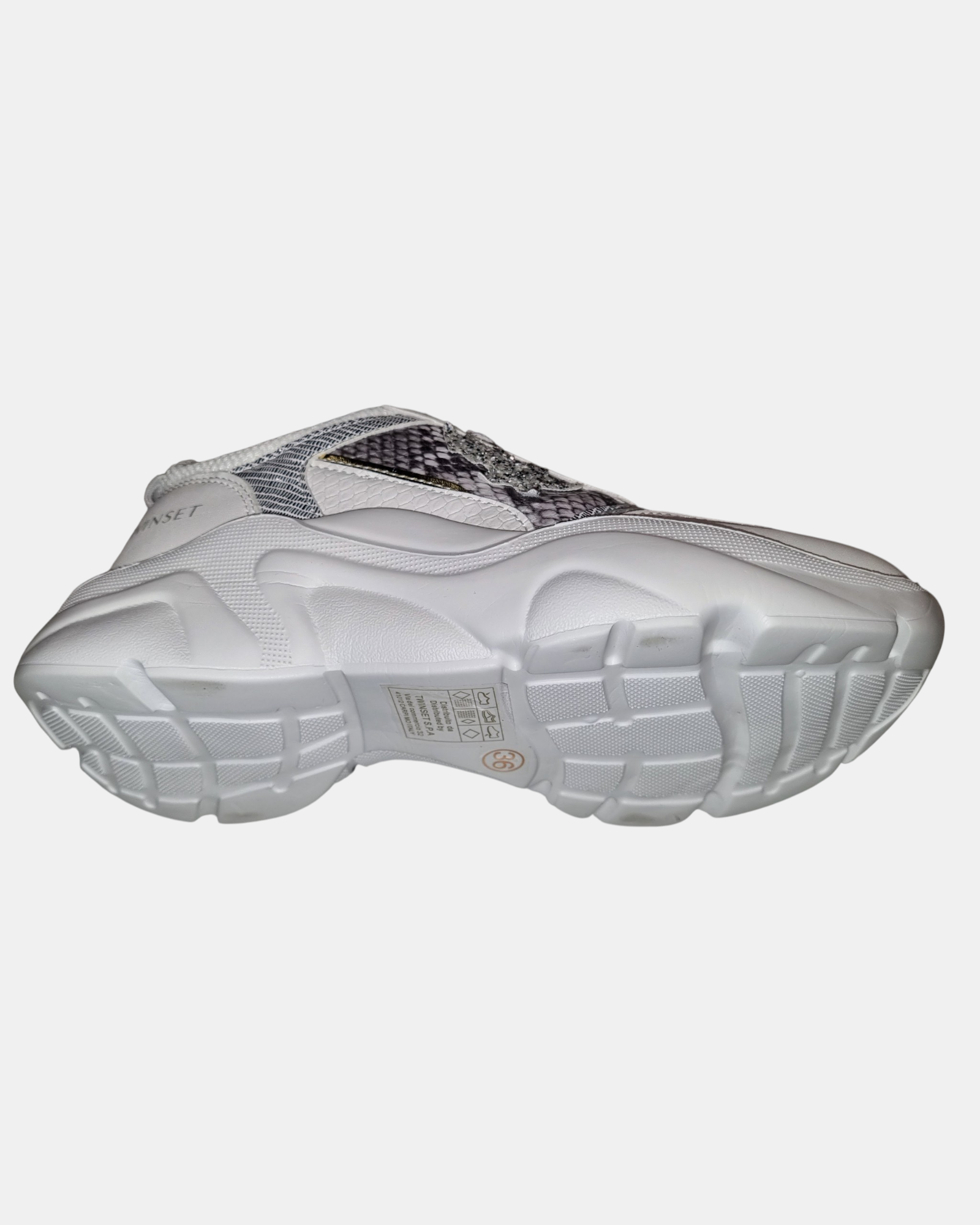 Twinset  Sneakers Donna Running 222TJT01E – Chunky Multimateriale con Logo Oval T