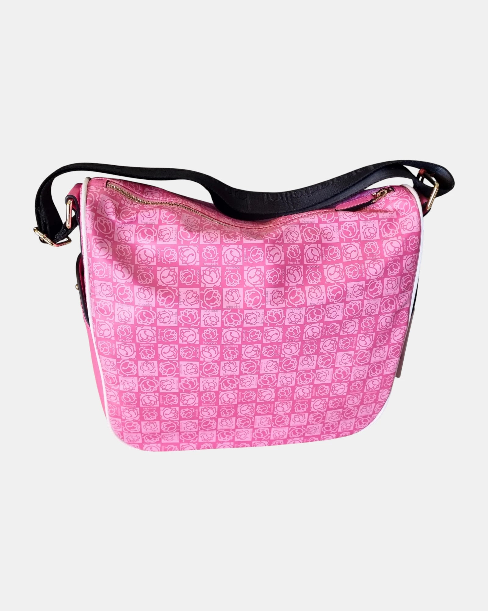 Braccialini borsa donna mod. ILARY – Fucsia Monogramma Nylon Impermeabile