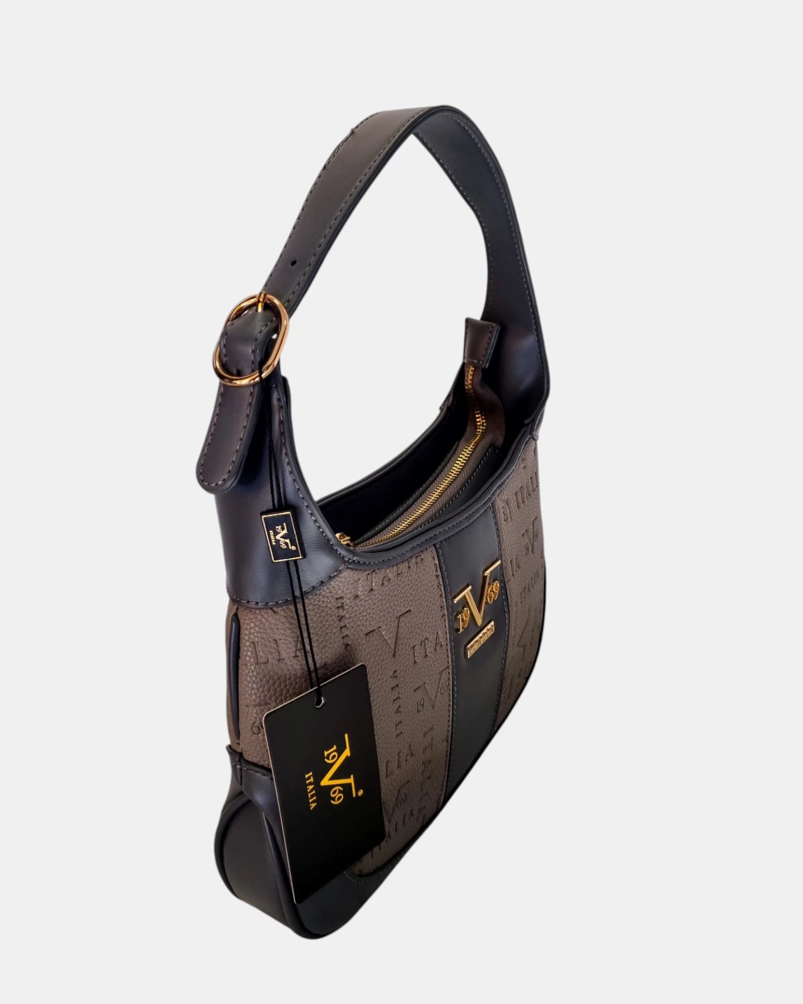 19V69 Italia by Versace Borsa a Spalla Donna Modello Talia Hobo Bicolore