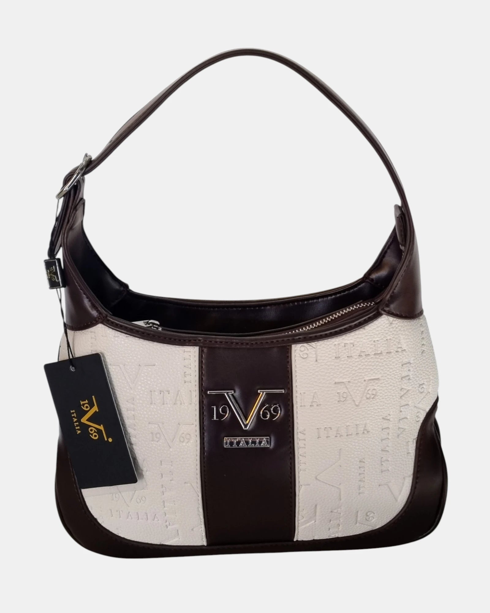 19V69 Italia by Versace Borsa a Spalla Donna Modello Talia Hobo Bicolore