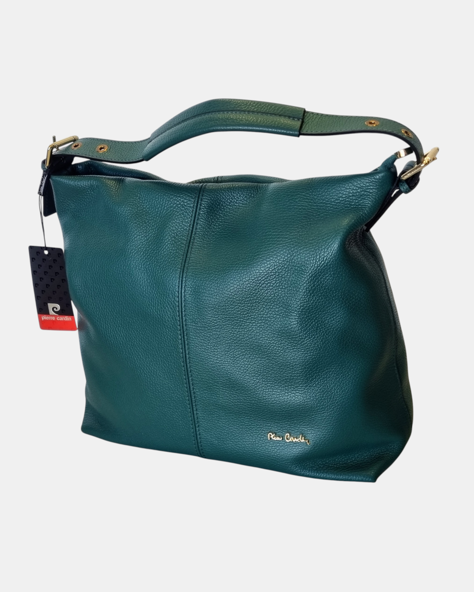 Pierre Cardin Borsa a Spalla Donna in Vera Pelle Dollaro Modello 1915 Hobo Elegante