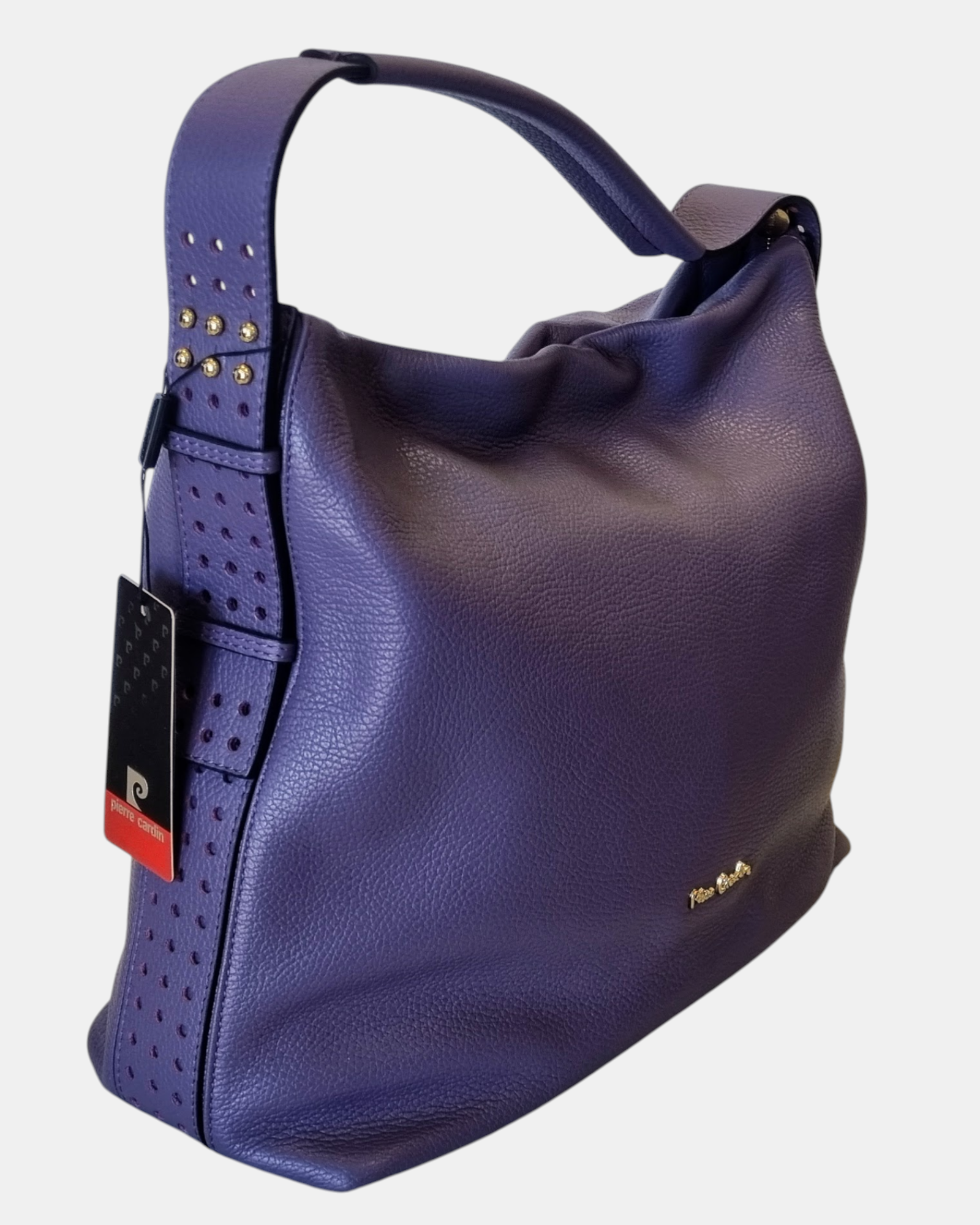 Pierre Cardin Borsa a Spalla Donna in Vera Pelle Dollaro Modello 1913 Hobo Elegante