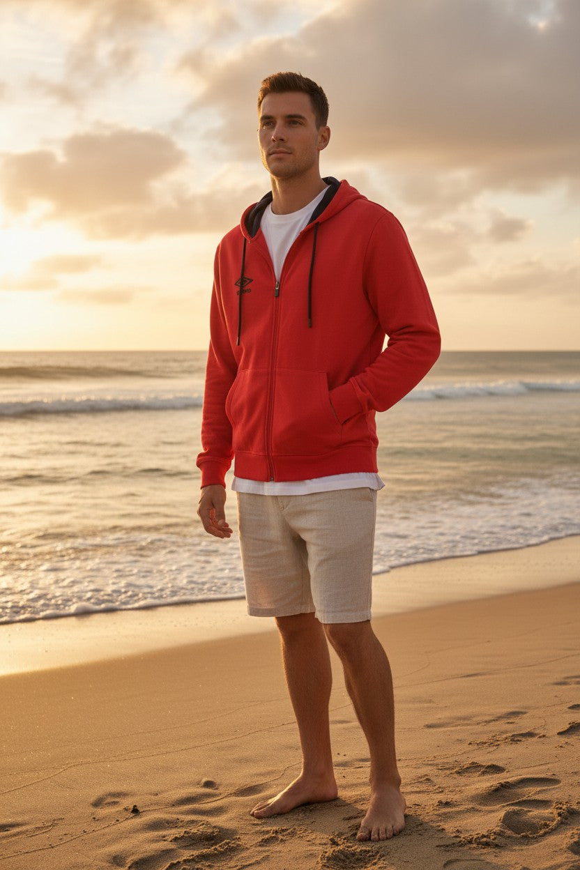 Umbro Felpa Uomo con Cappuccio Full Zip Modello Hoodie FZ Jacket