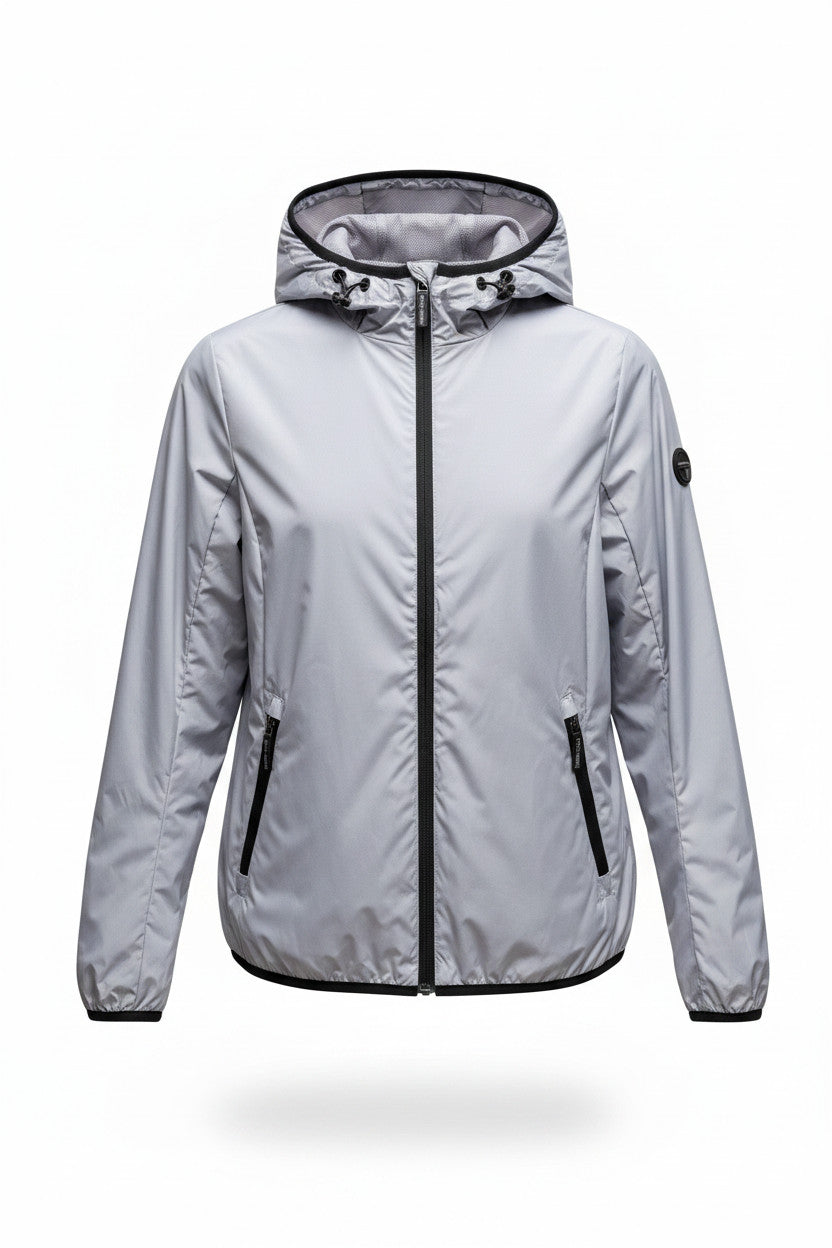 Clinchberry giacca a vento stile k-way donna - leggera con cappuccio