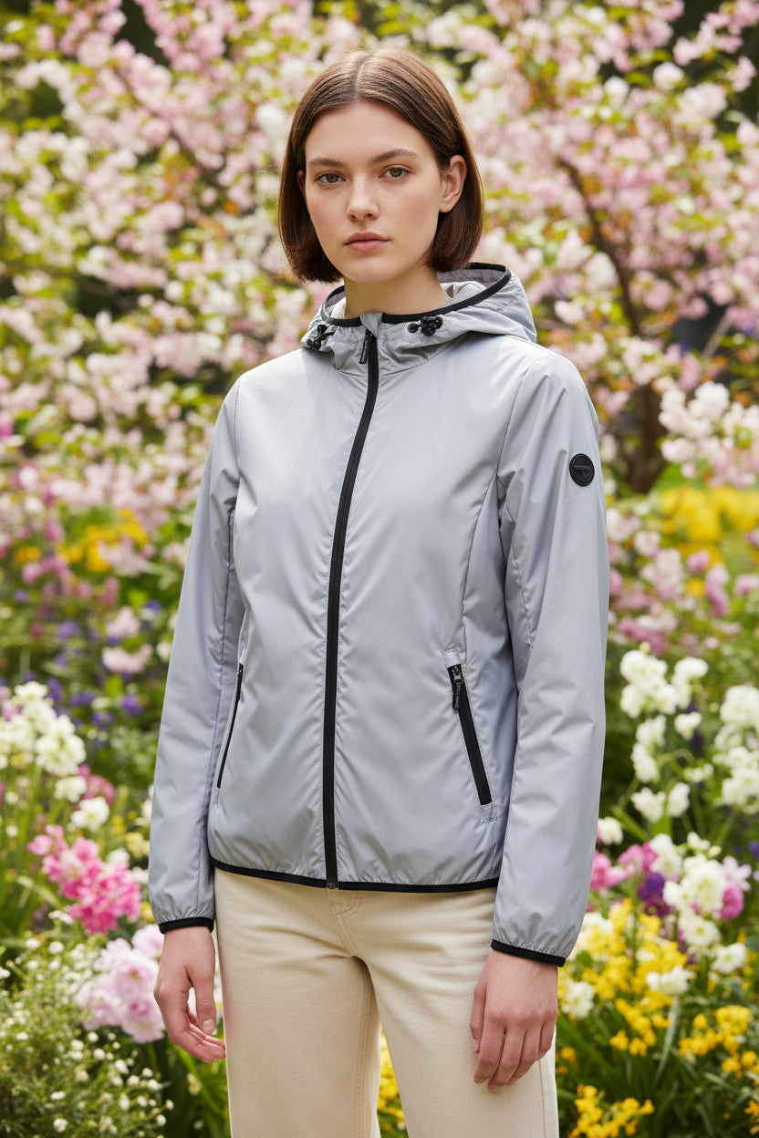 Clinchberry giacca a vento stile k-way donna - leggera con cappuccio
