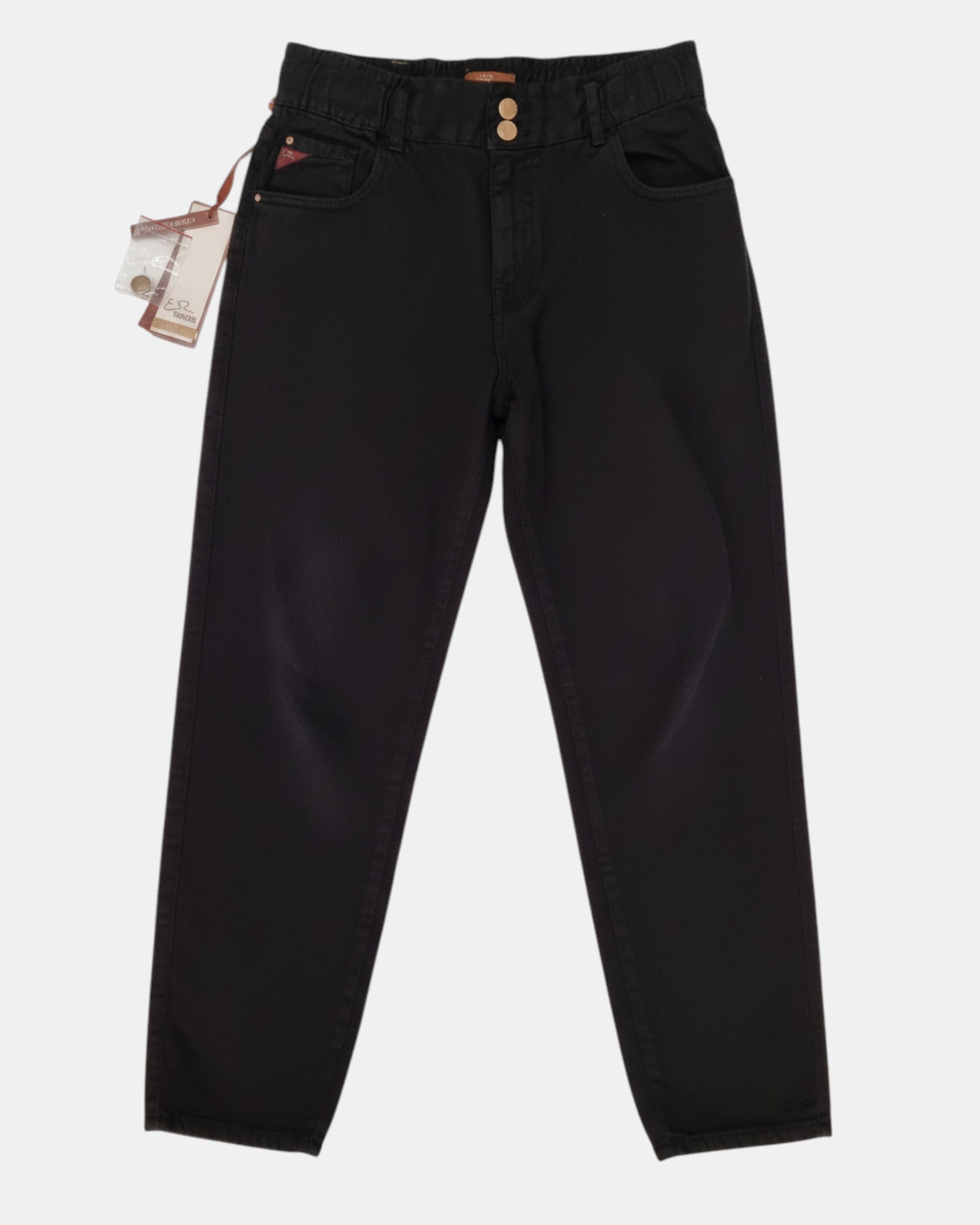 Yes Zee Jeans donna carrot fit essential raw nero art. P332