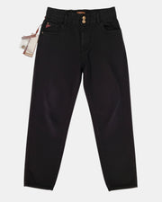 Yes Zee Jeans donna carrot fit essential raw nero art. P332