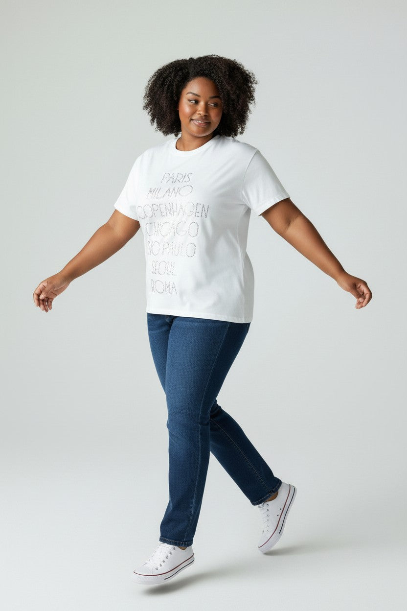 Lara Riva T-Shirt donna comfort fit 100% Cotone art. 1171