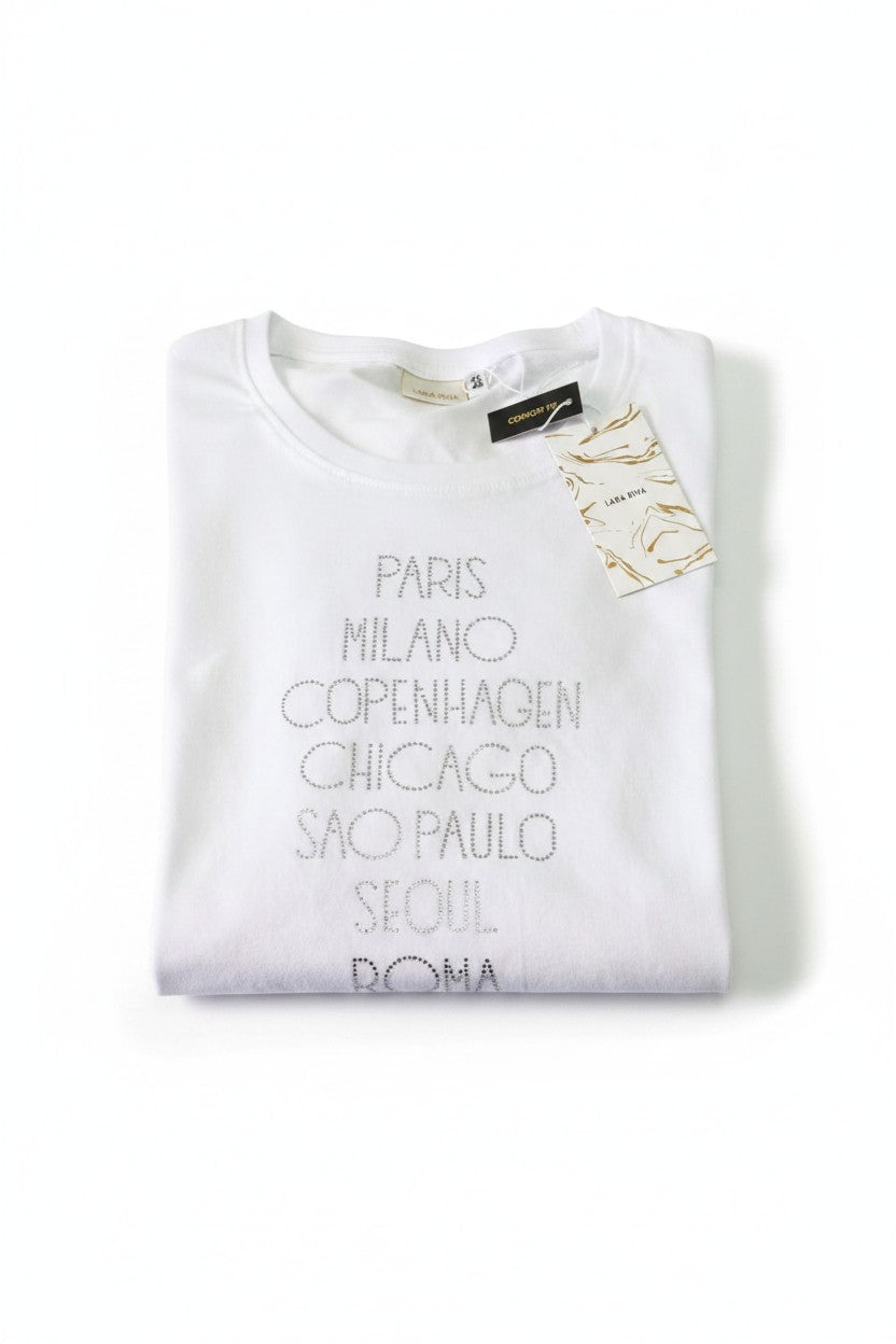 Lara Riva T-Shirt donna comfort fit 100% Cotone art. 1171