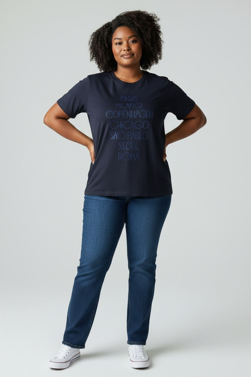 Lara Riva T-Shirt donna comfort fit 100% Cotone art. 1171