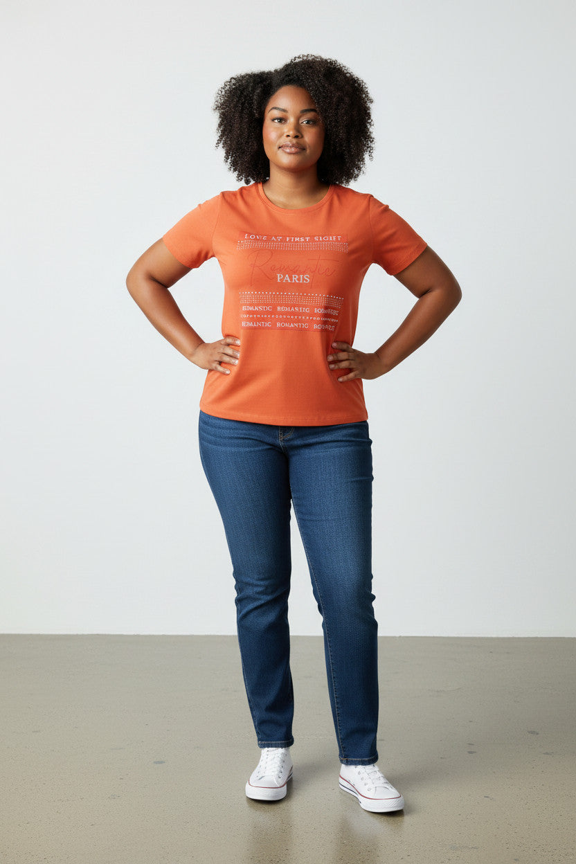 Lara Riva T-Shirt donna comfort fit 100% Cotone art. 1119 C