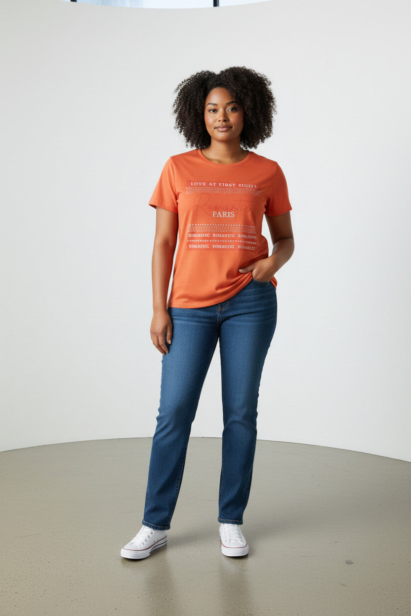 Lara Riva T-Shirt donna comfort fit 100% Cotone art. 1119 C
