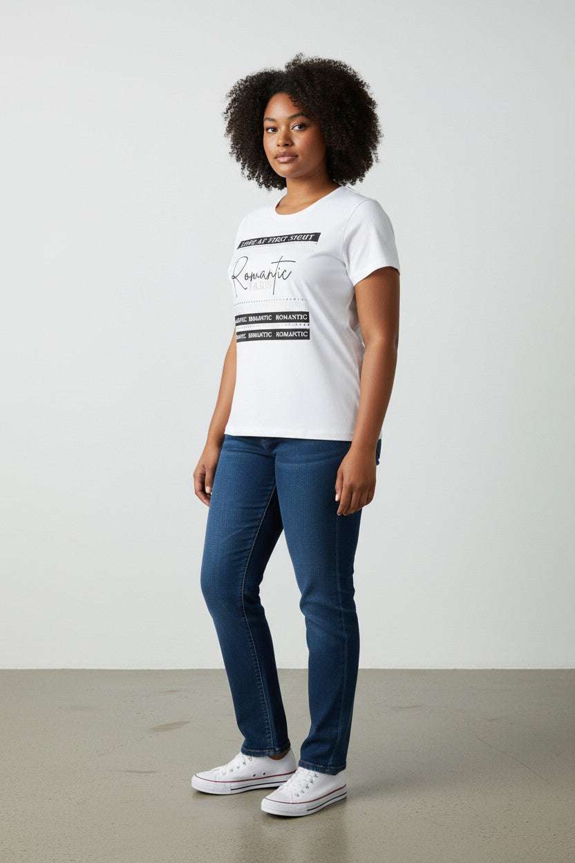Lara Riva T-Shirt donna comfort fit 100% Cotone art. 1119 C