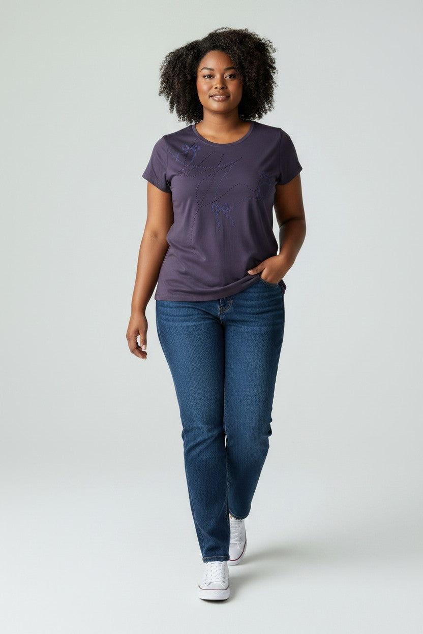 Lara Riva T-Shirt donna comfort fit 100% Cotone art. 1122 C