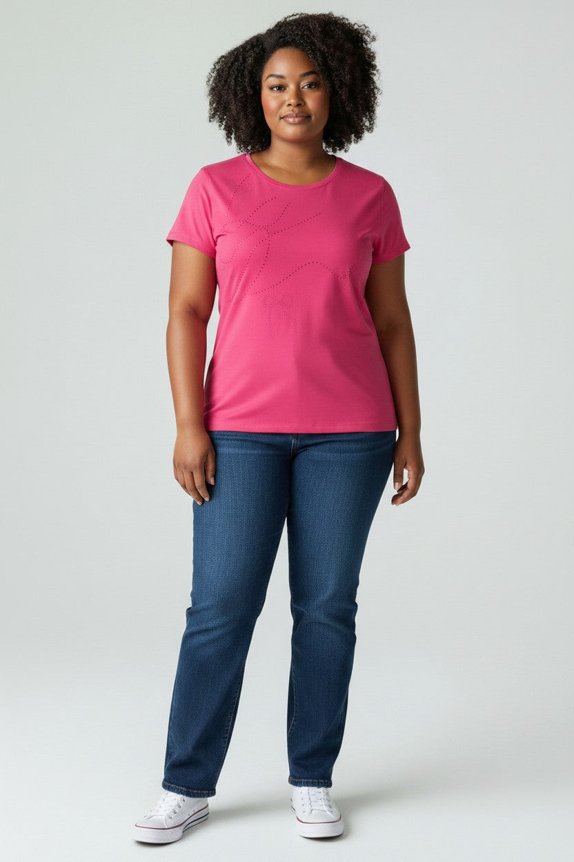 Lara Riva T-Shirt donna comfort fit 100% Cotone art. 1122 C