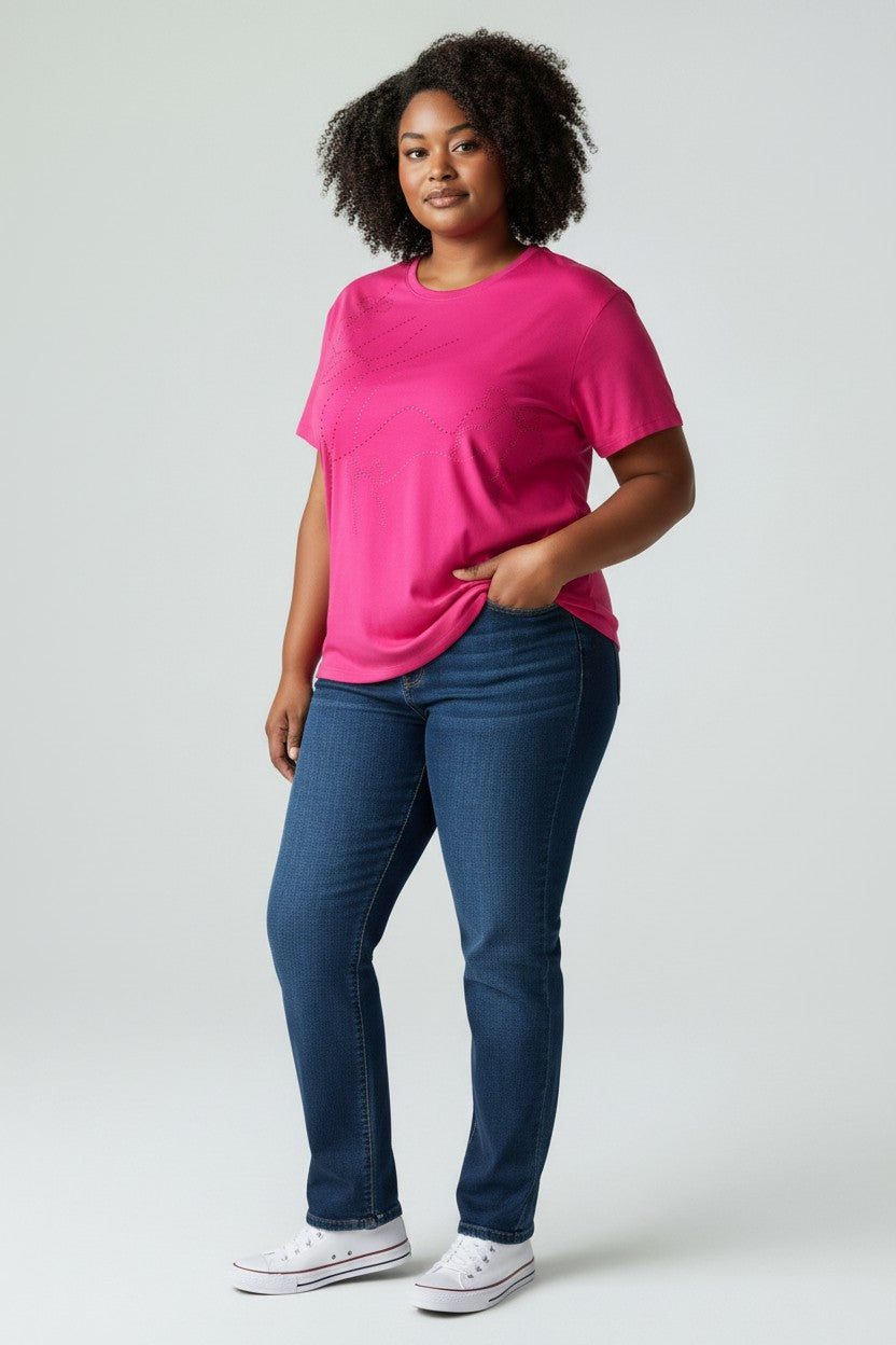 Lara Riva T-Shirt donna comfort fit 100% Cotone art. 1122 C