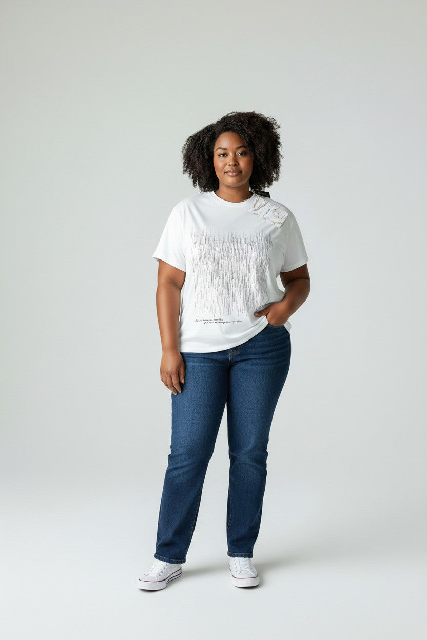 Lara Riva T-Shirt donna comfort fit 100% Cotone art. 1172