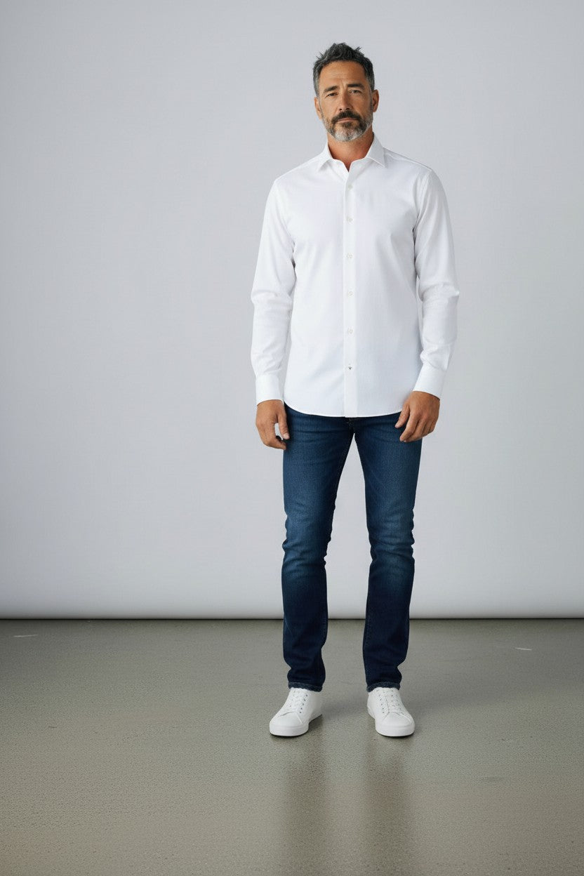 GHit Camicia Uomo cotone 100% Made in Italy manica lunga