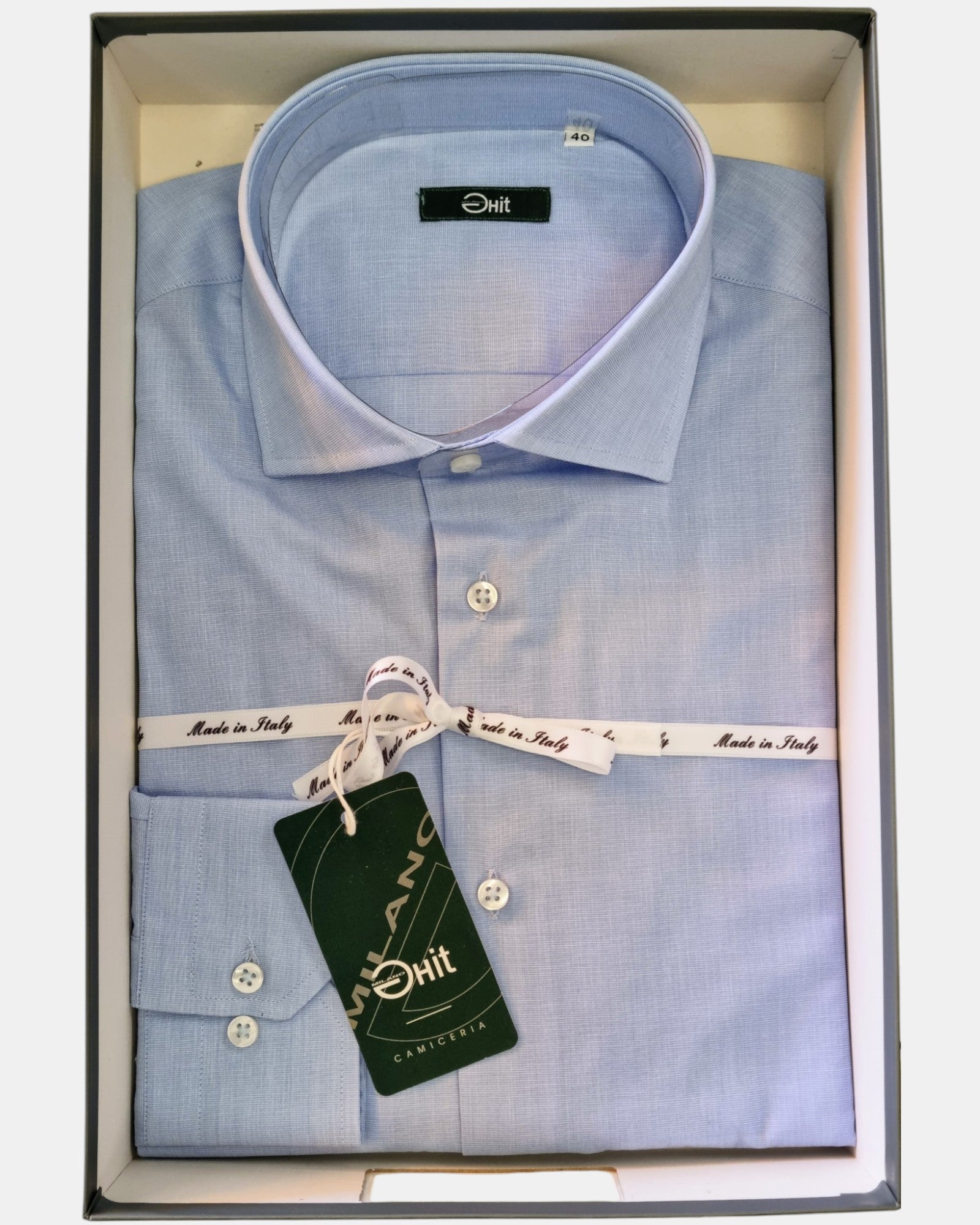 GHit Camicia Uomo cotone 100% Made in Italy manica lunga